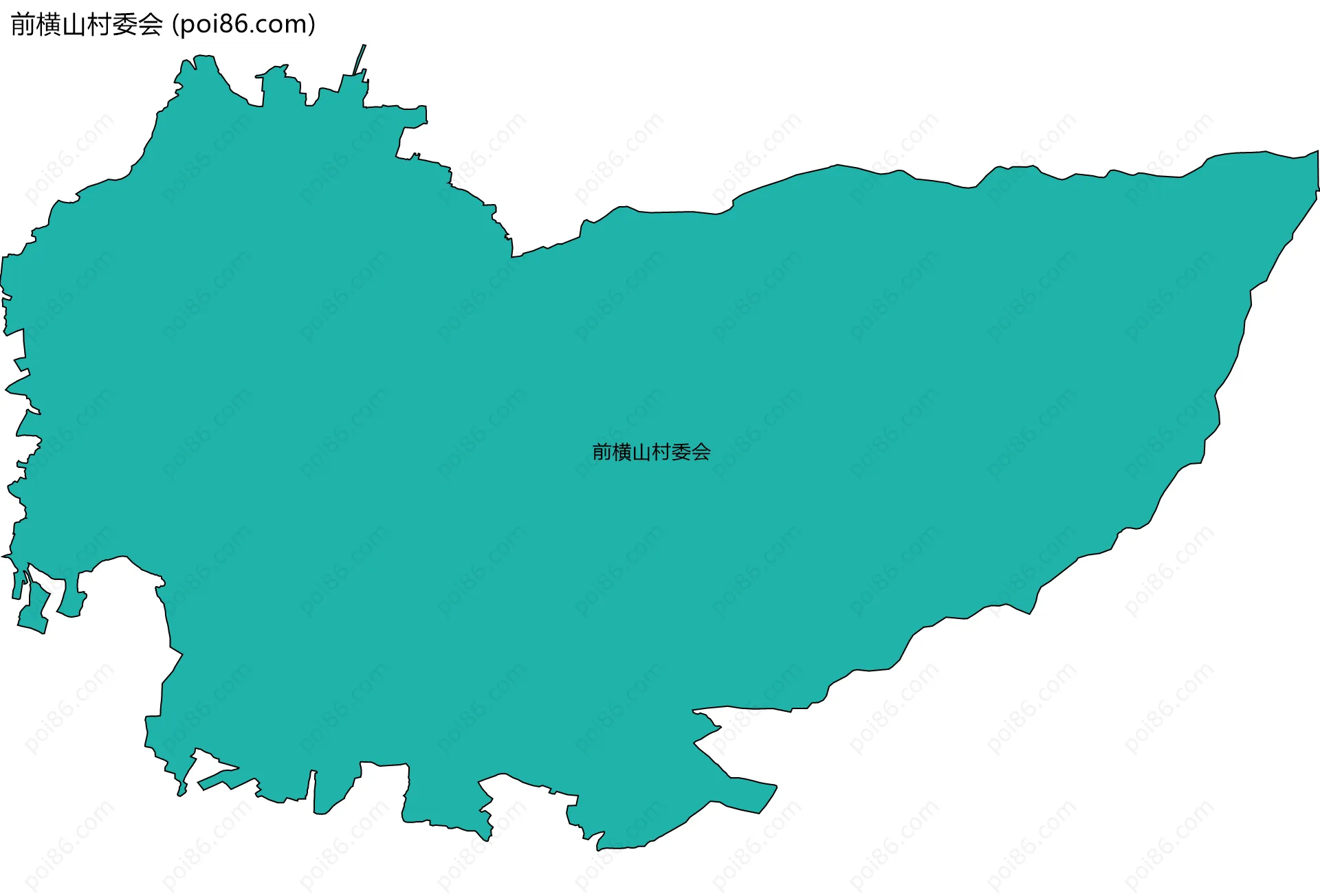 前横山村委会边界地图