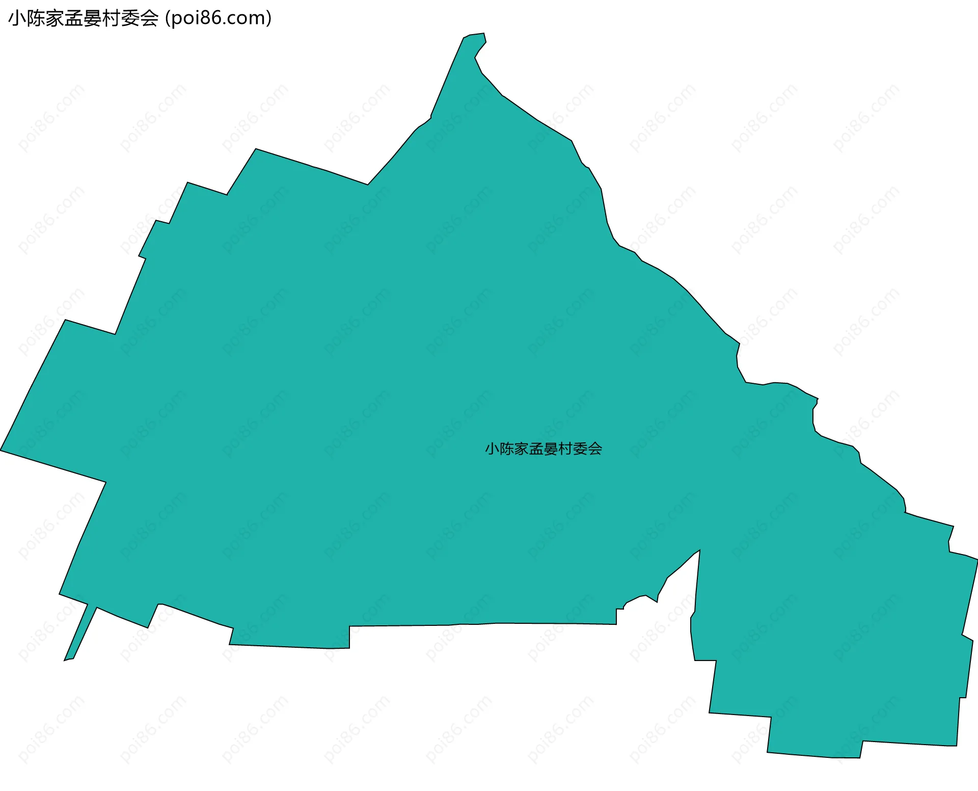 小陈家孟晏村委会边界地图