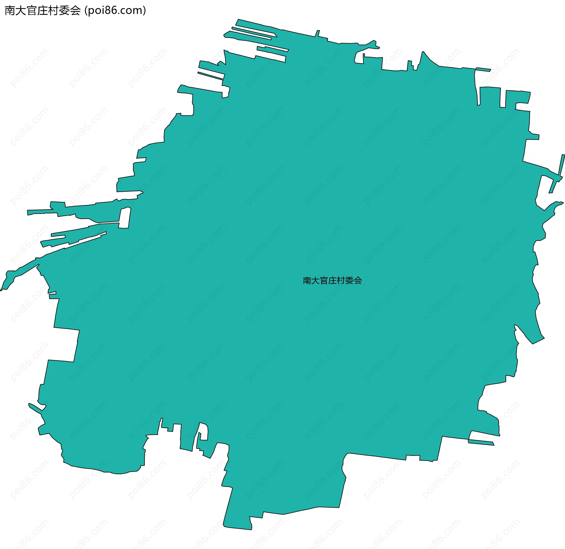 南大官庄村委会边界地图