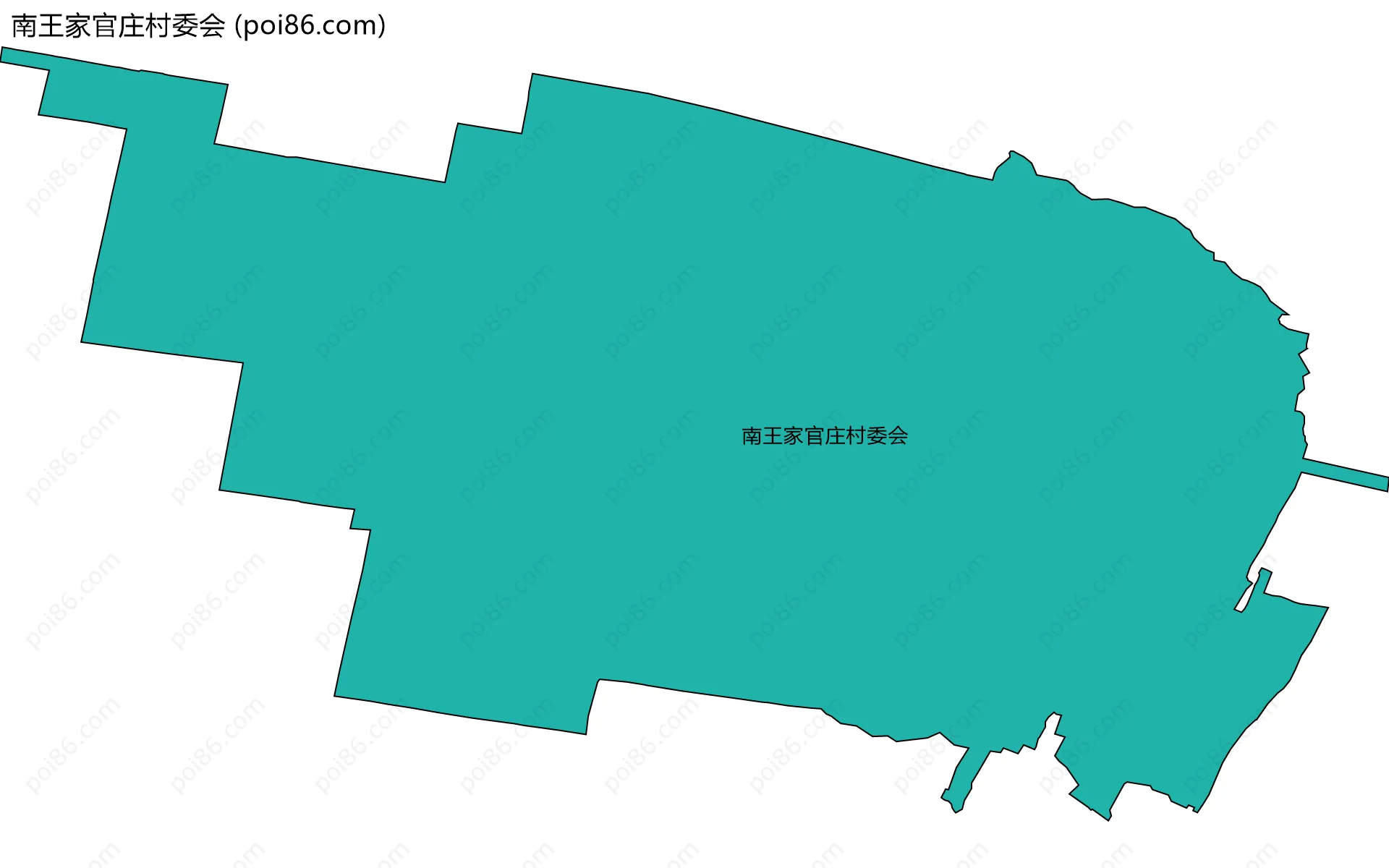 南王家官庄村委会边界地图