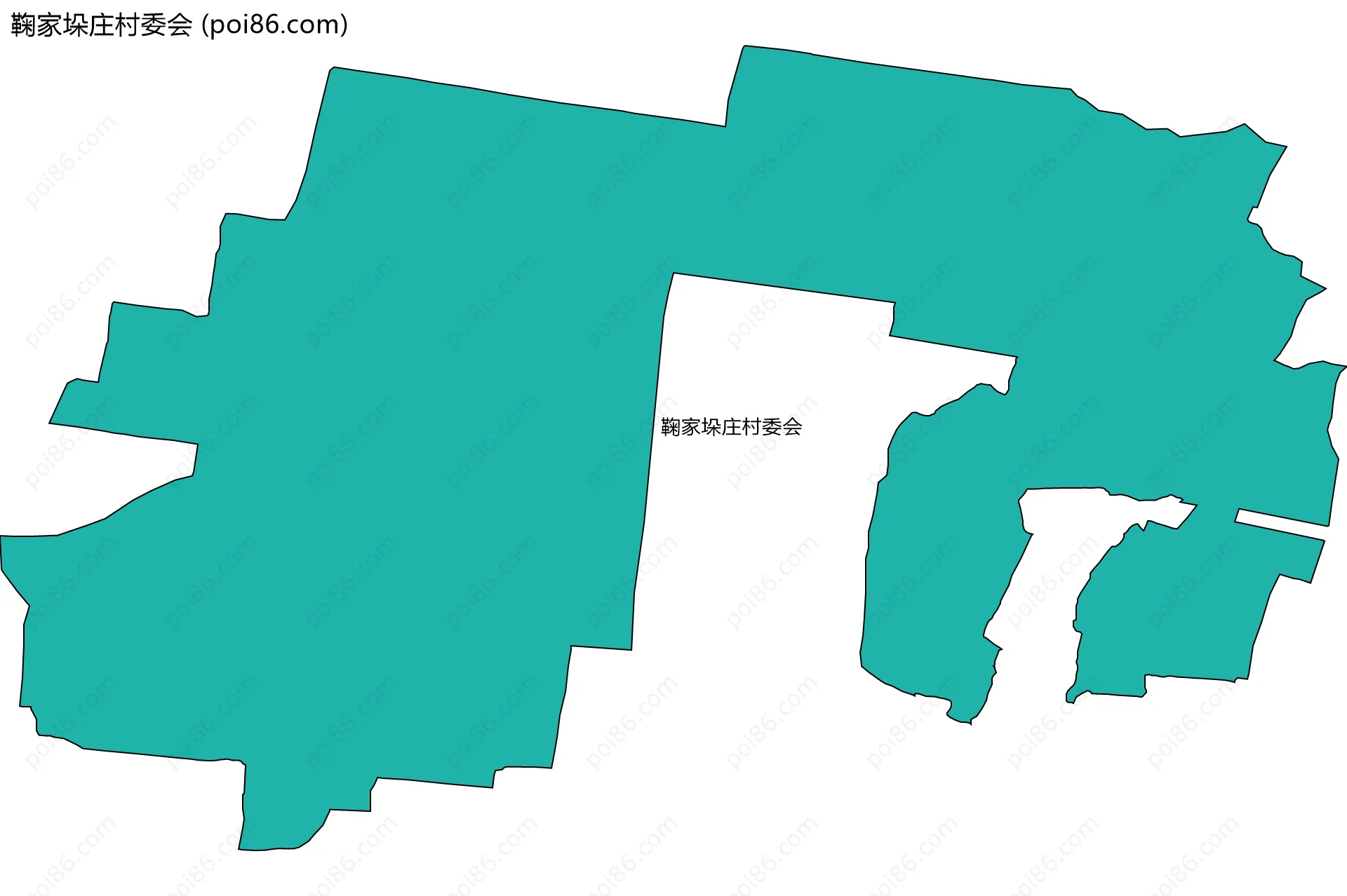 鞠家垛庄村委会边界地图