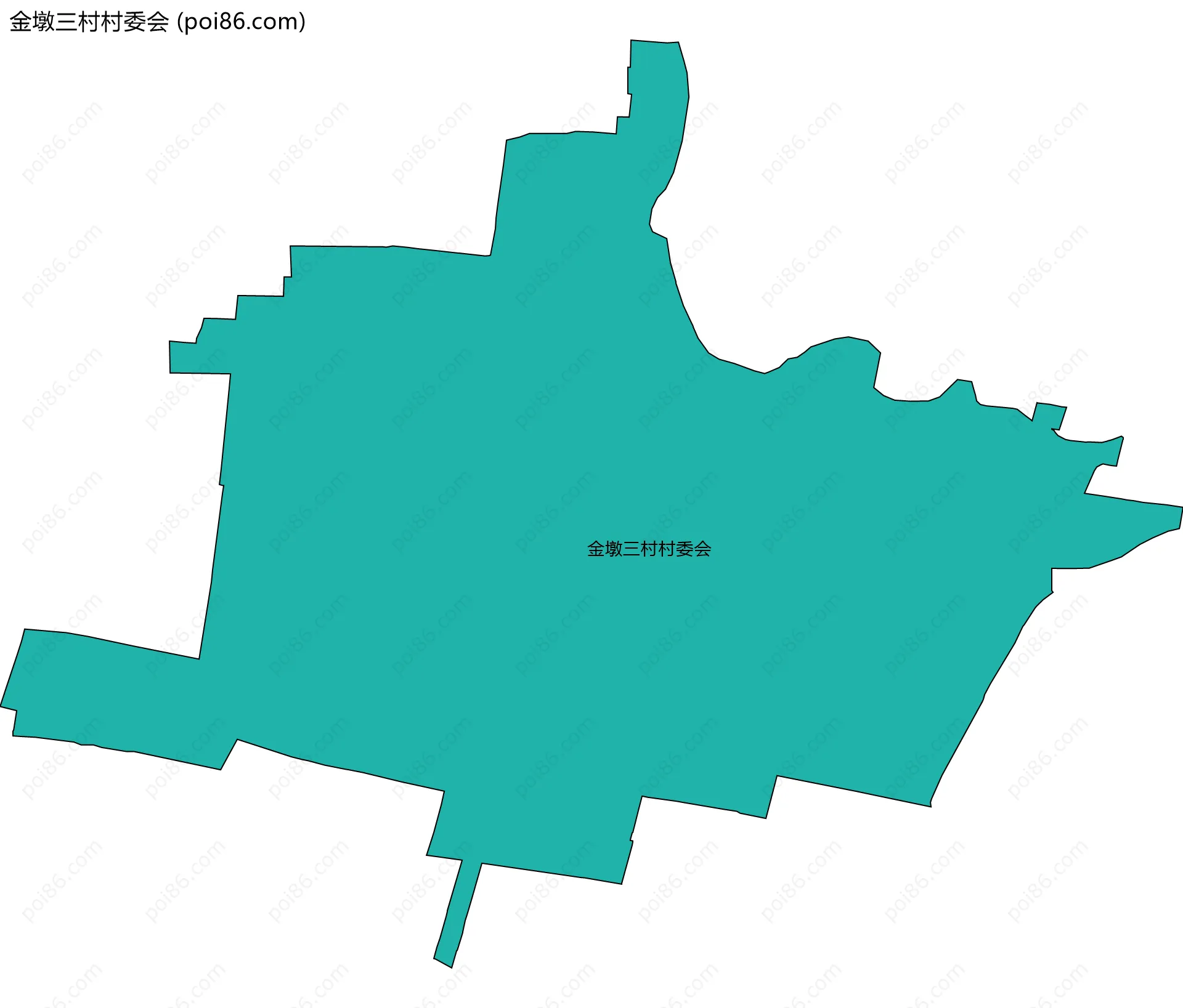金墩三村村委会边界地图