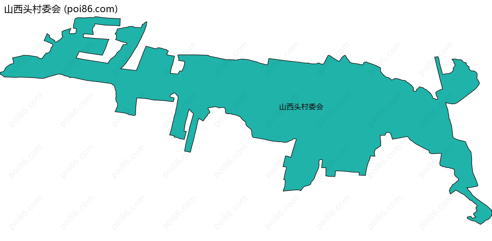 山西头村委会边界地图