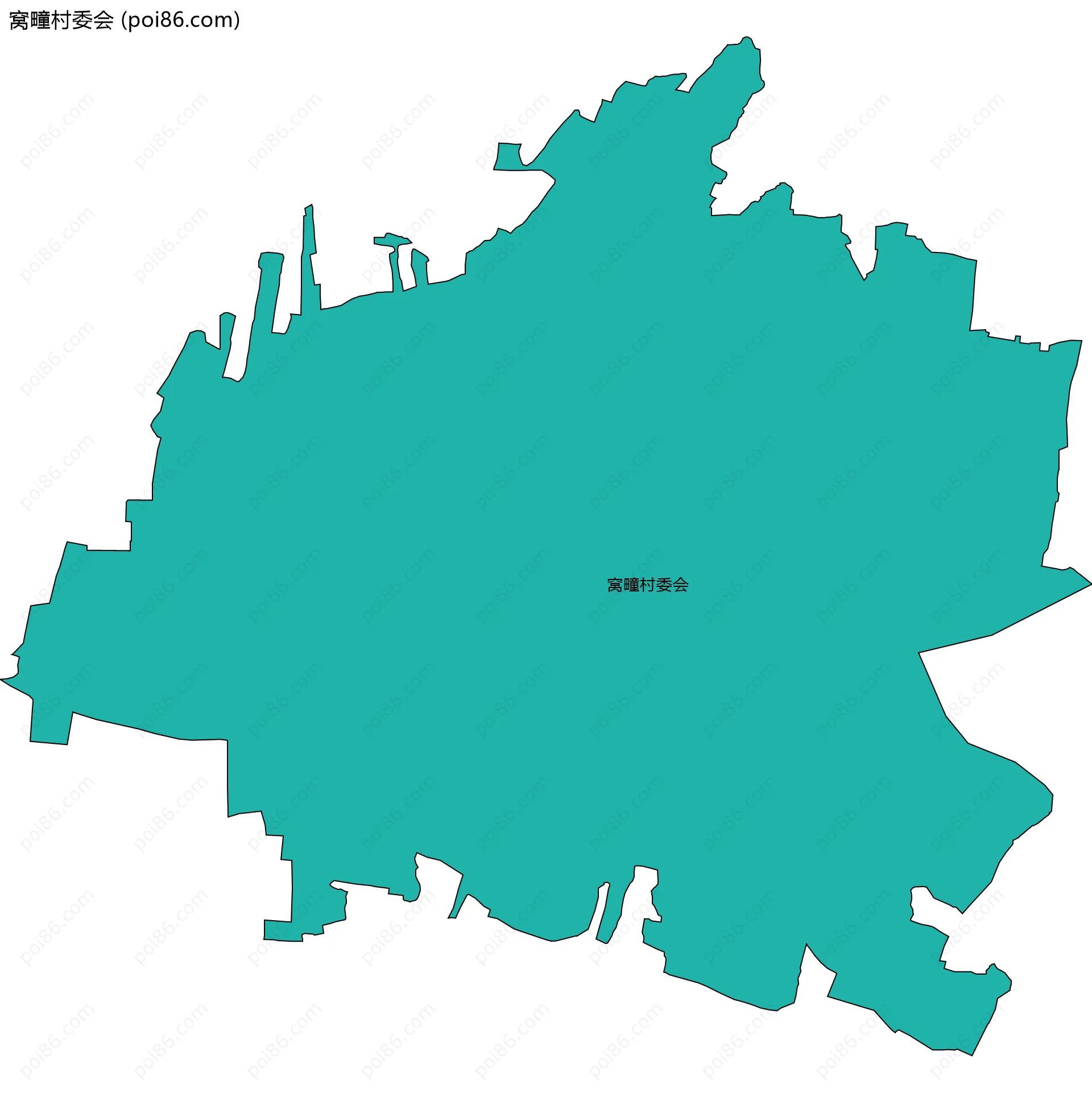 窝疃村委会边界地图