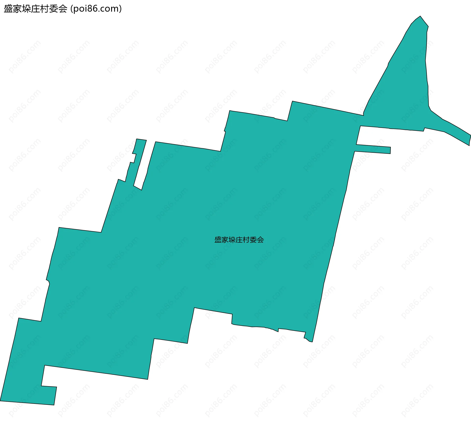 盛家垛庄村委会边界地图