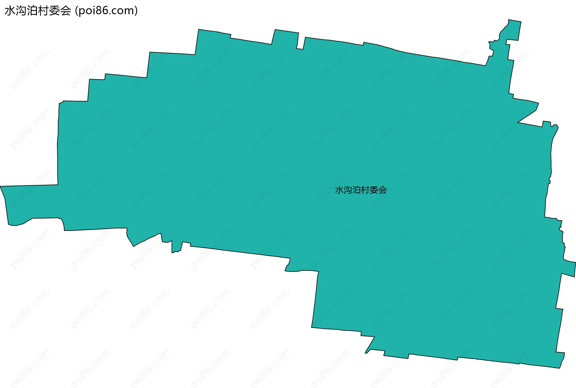 水沟泊村委会边界地图