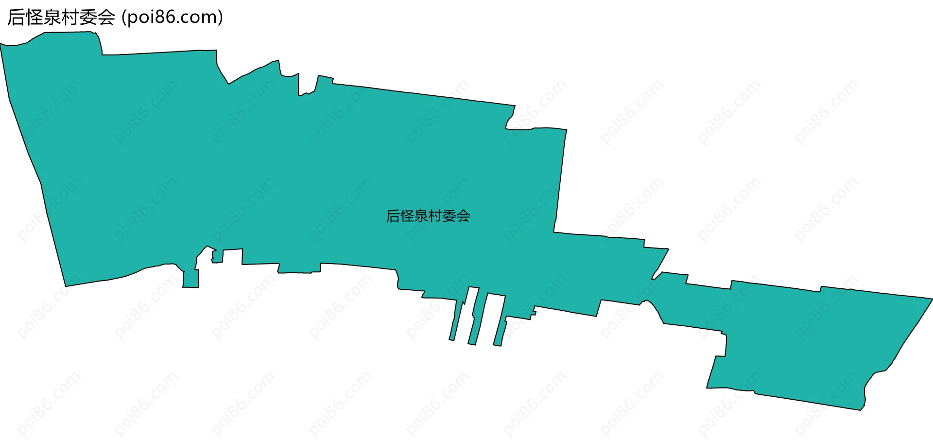 后怪泉村委会边界地图