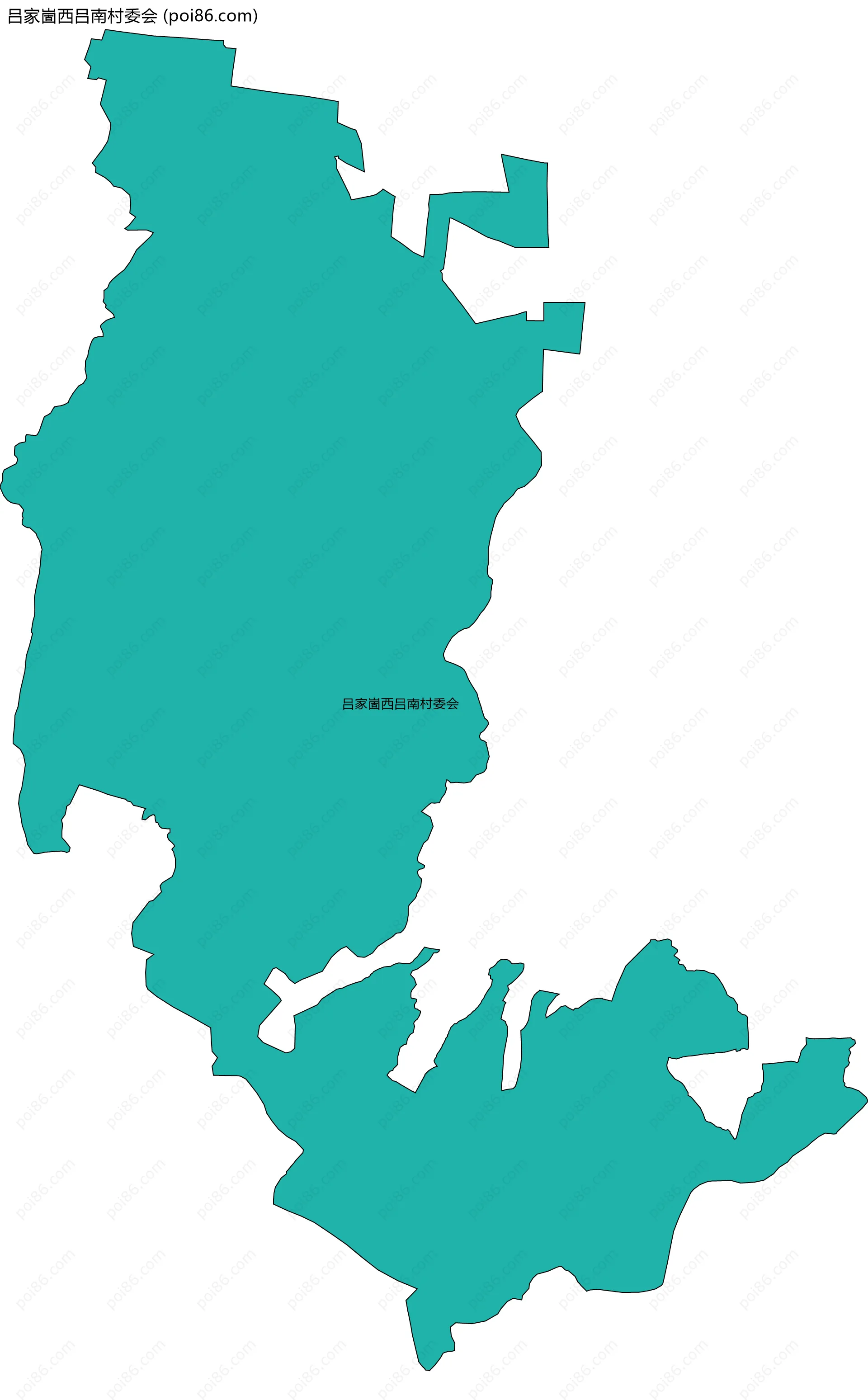 吕家崮西吕南村委会边界地图