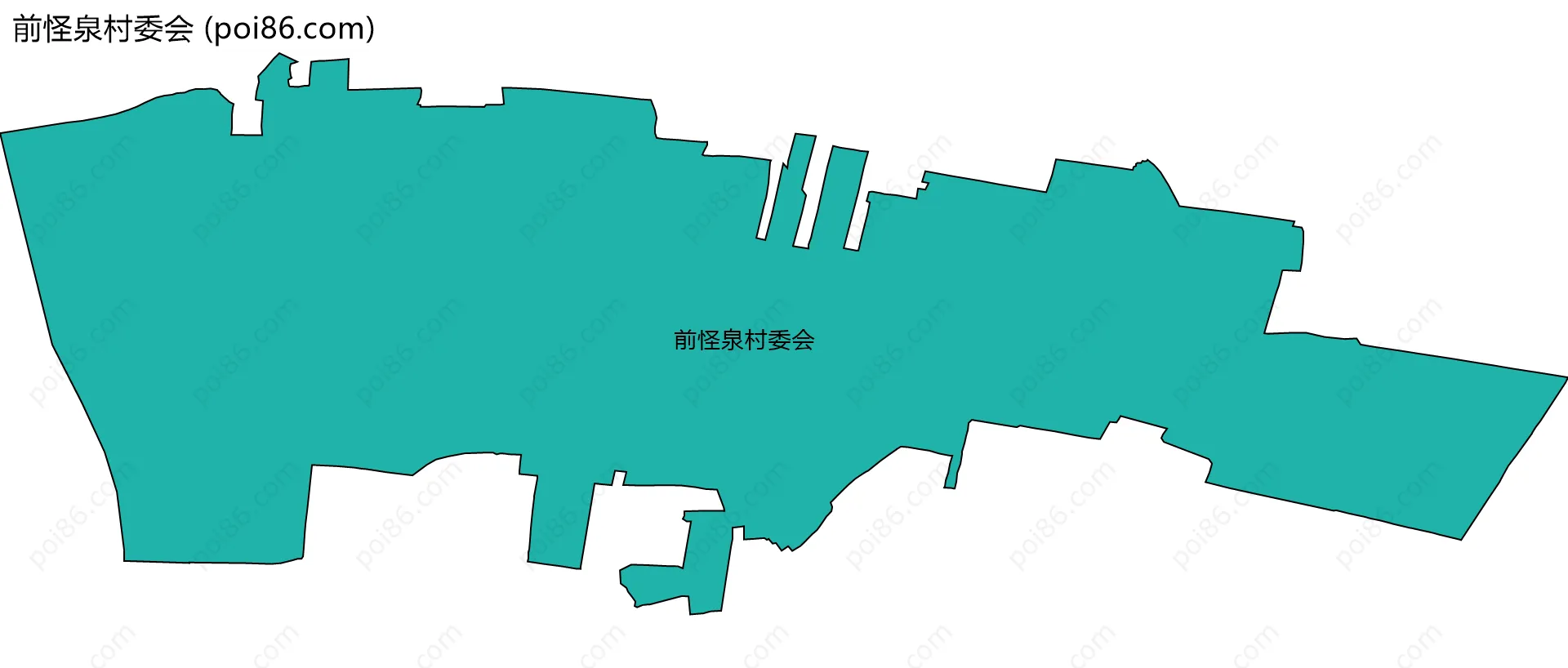 前怪泉村委会边界地图