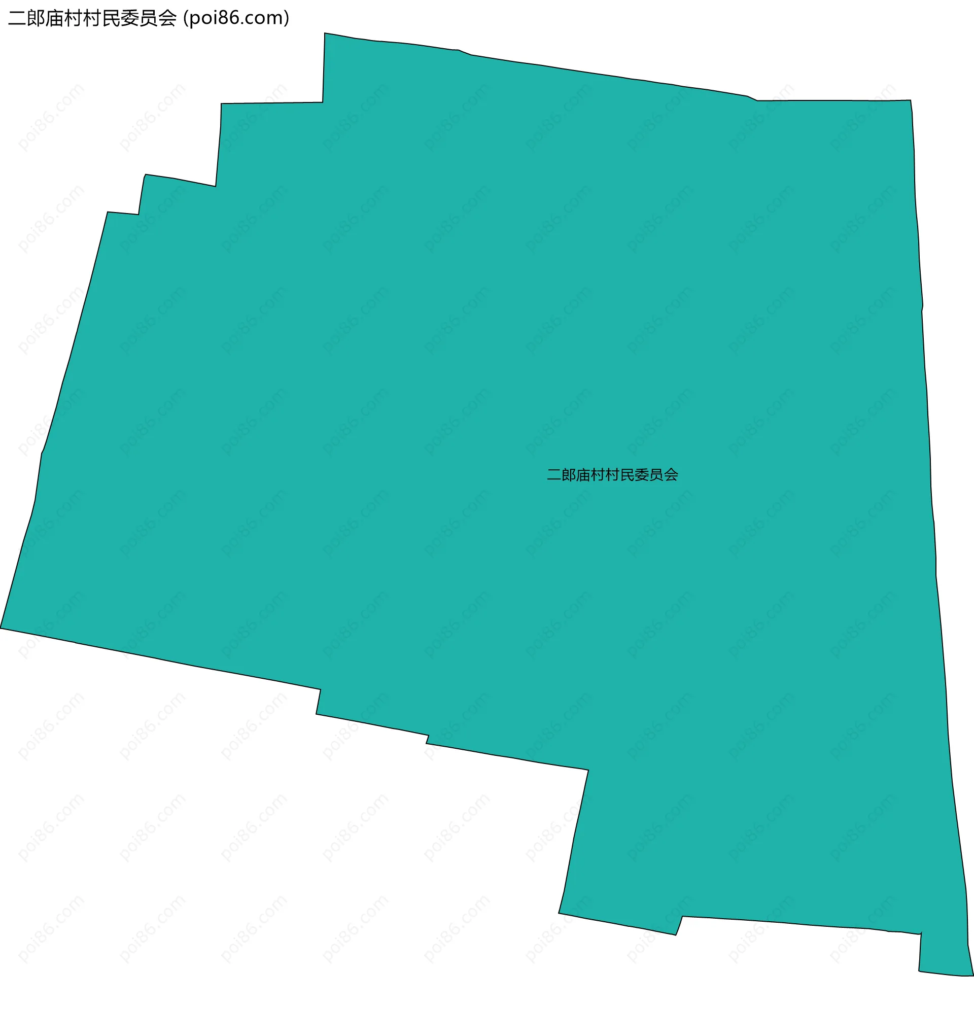 二郎庙村村民委员会边界地图