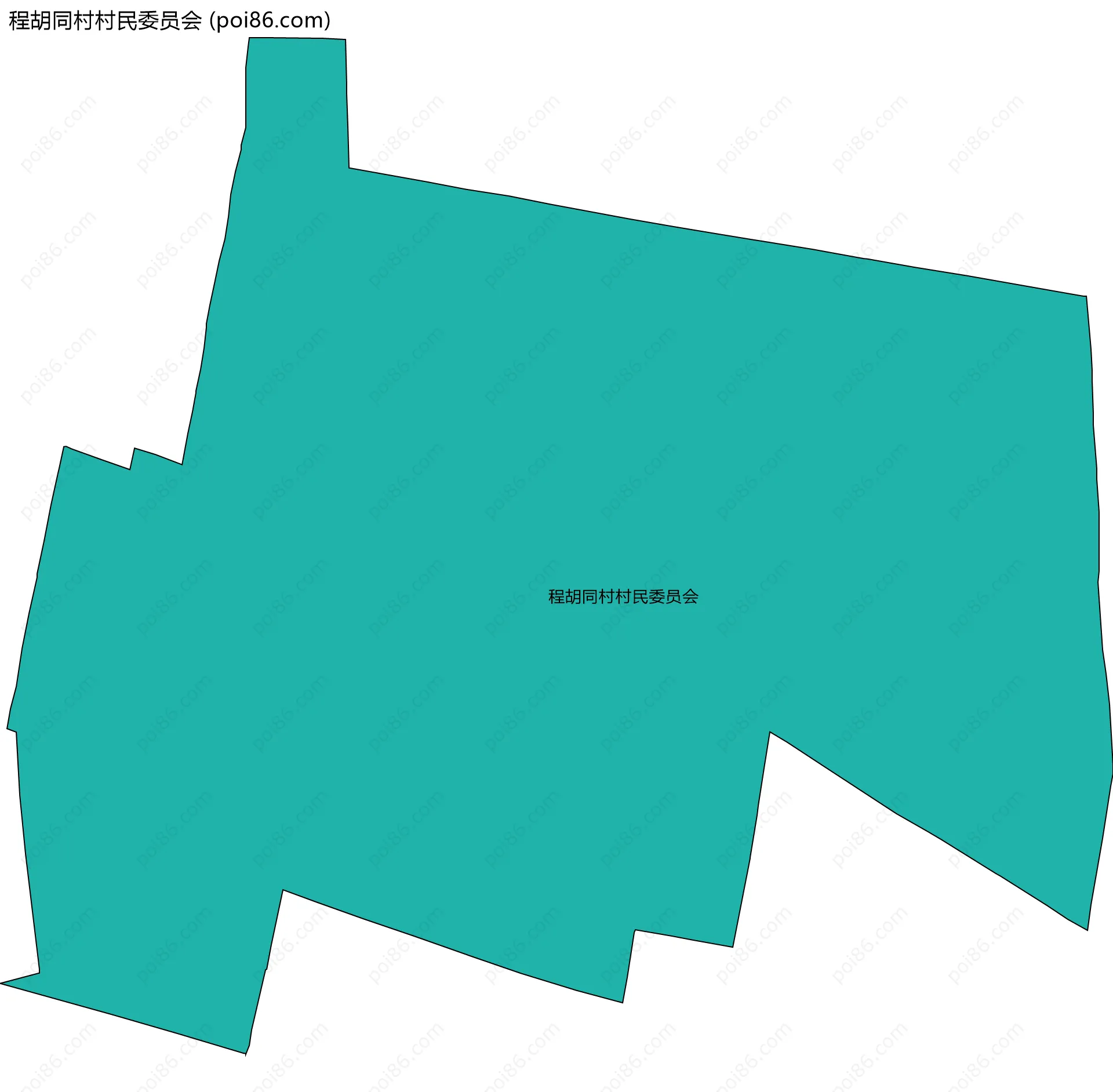 程胡同村村民委员会边界地图