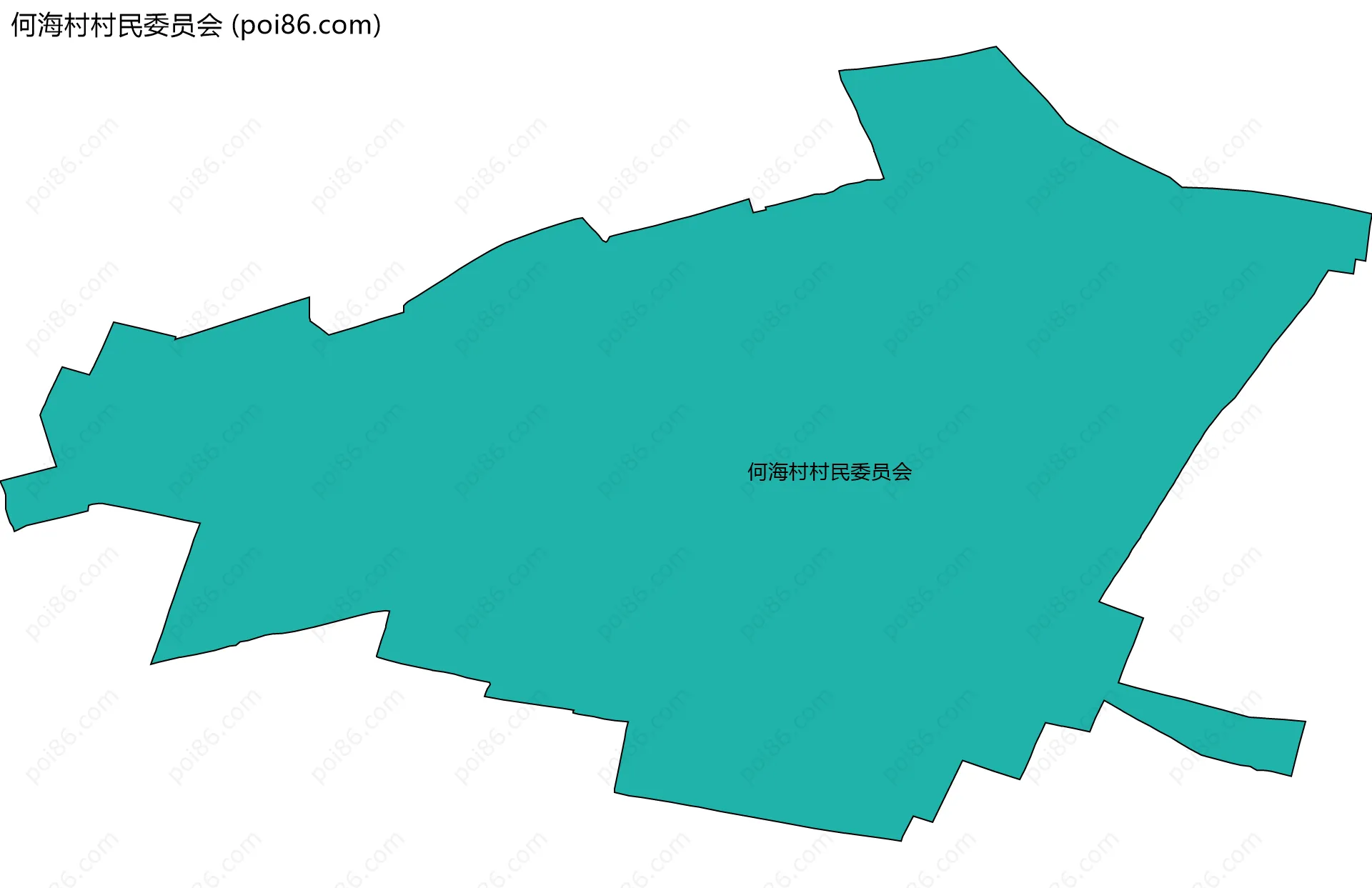 何海村村民委员会边界地图