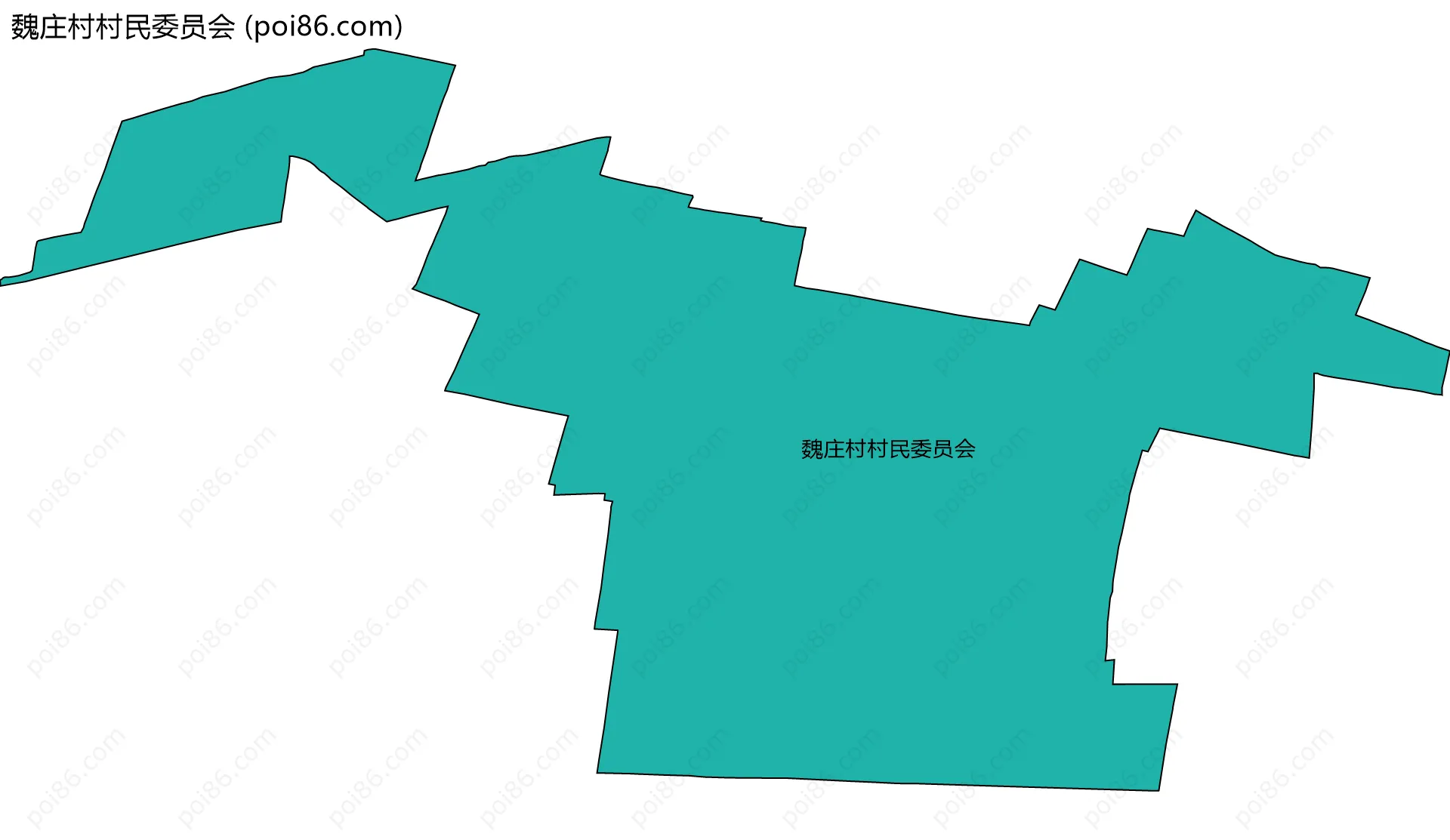 魏庄村村民委员会边界地图
