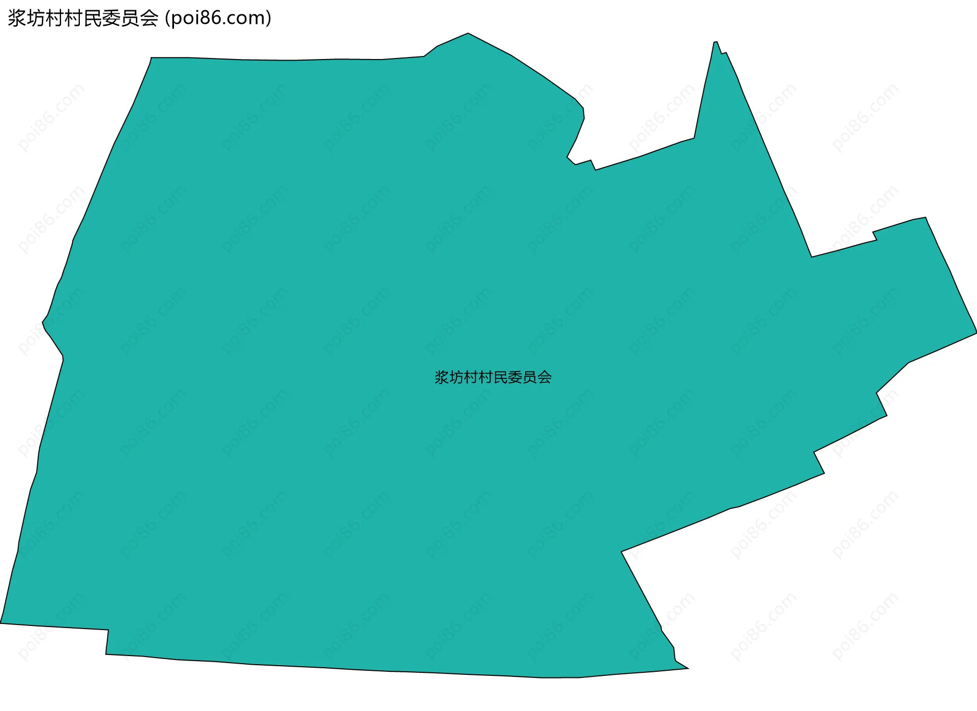 浆坊村村民委员会边界地图