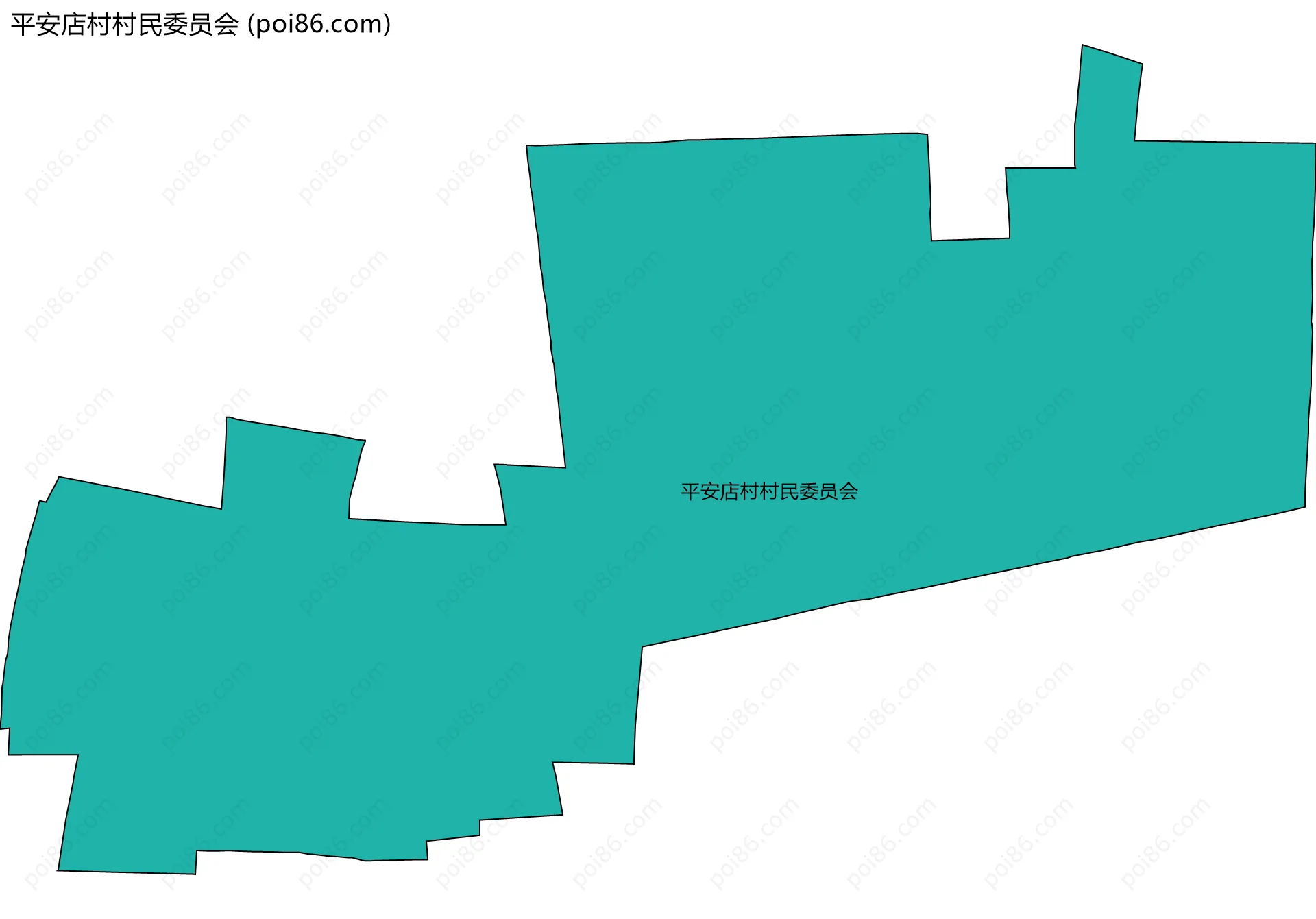 平安店村村民委员会边界地图