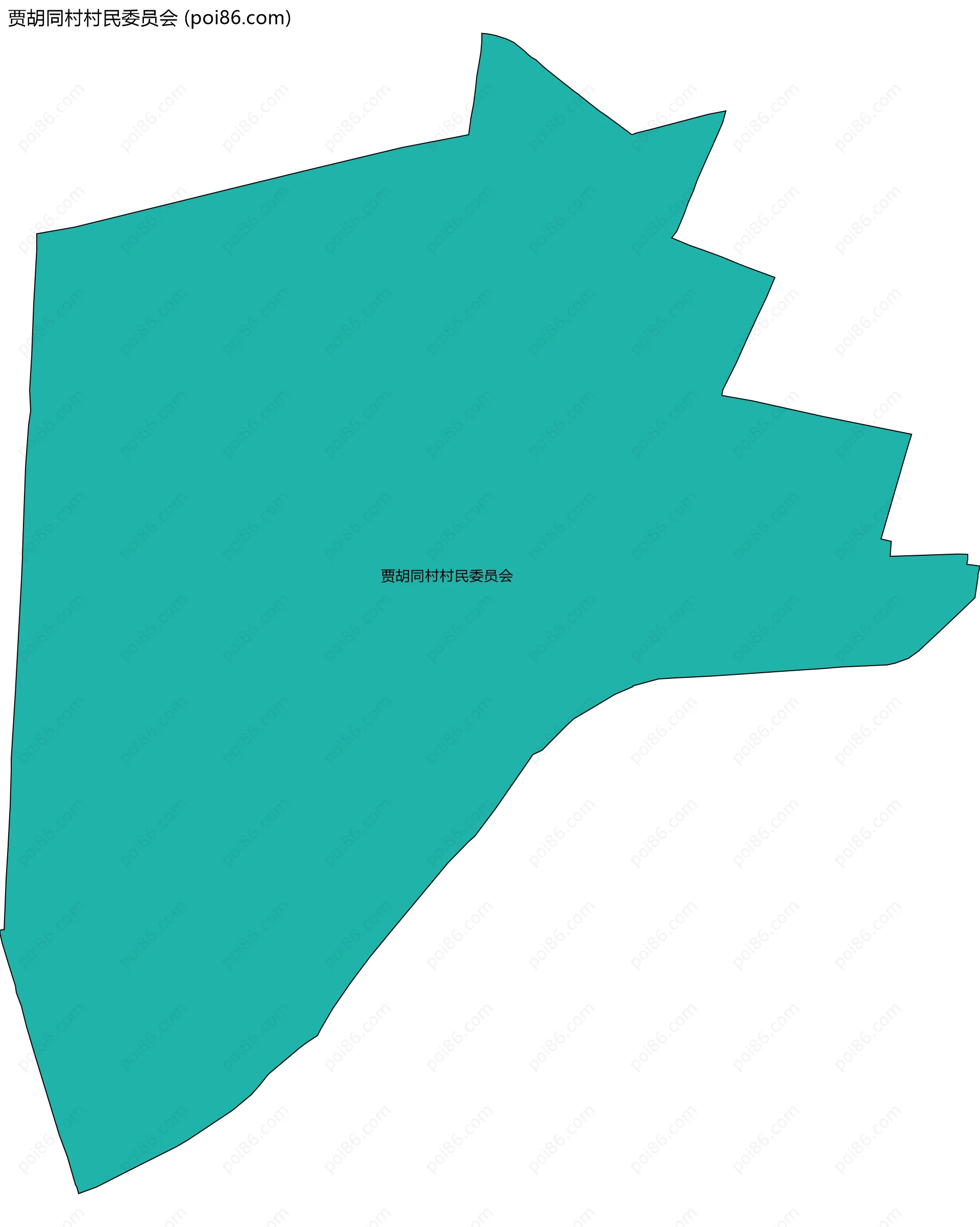 贾胡同村村民委员会边界地图