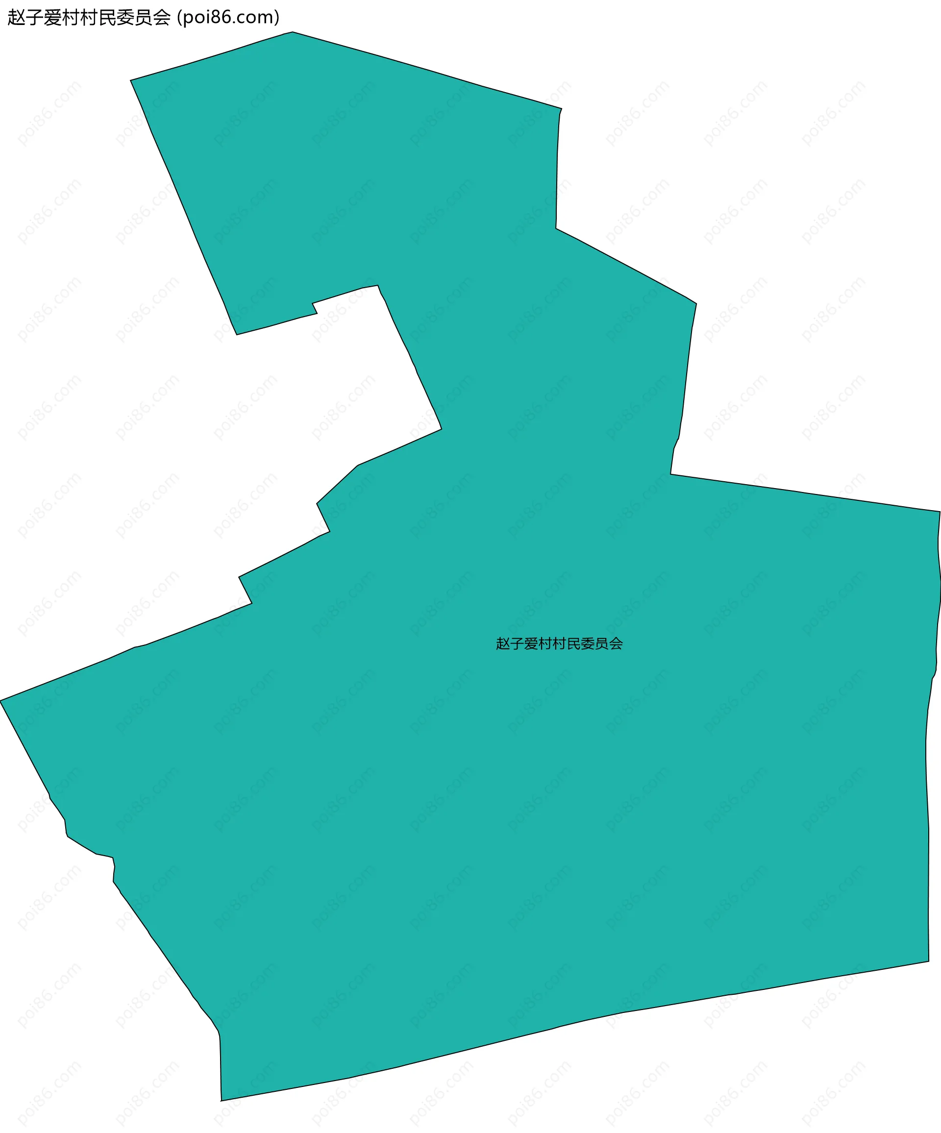 赵子爱村村民委员会边界地图