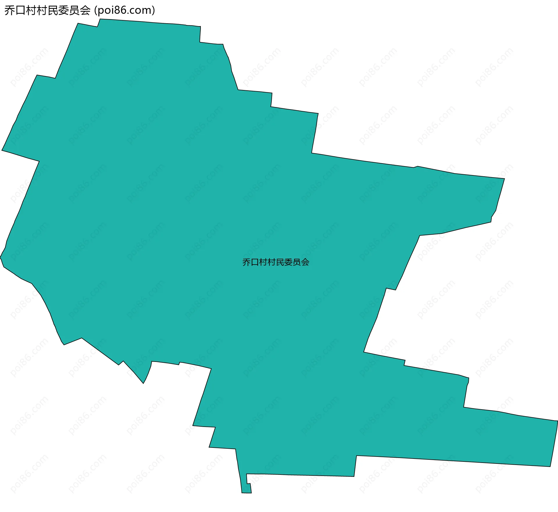 乔口村村民委员会边界地图