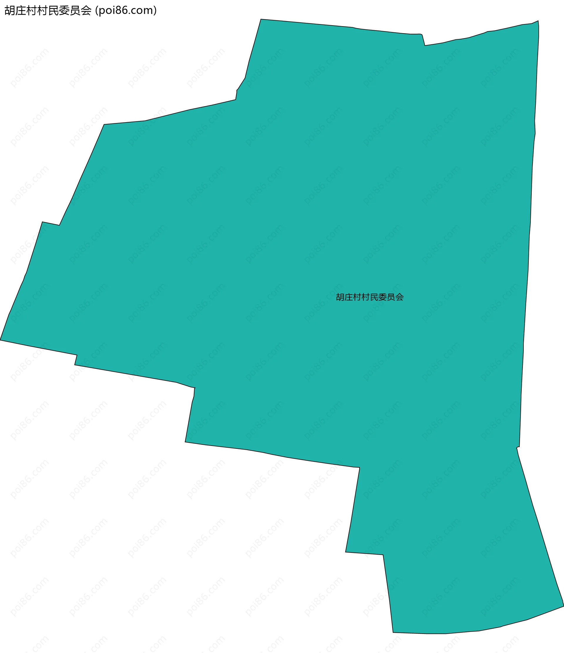 胡庄村村民委员会边界地图