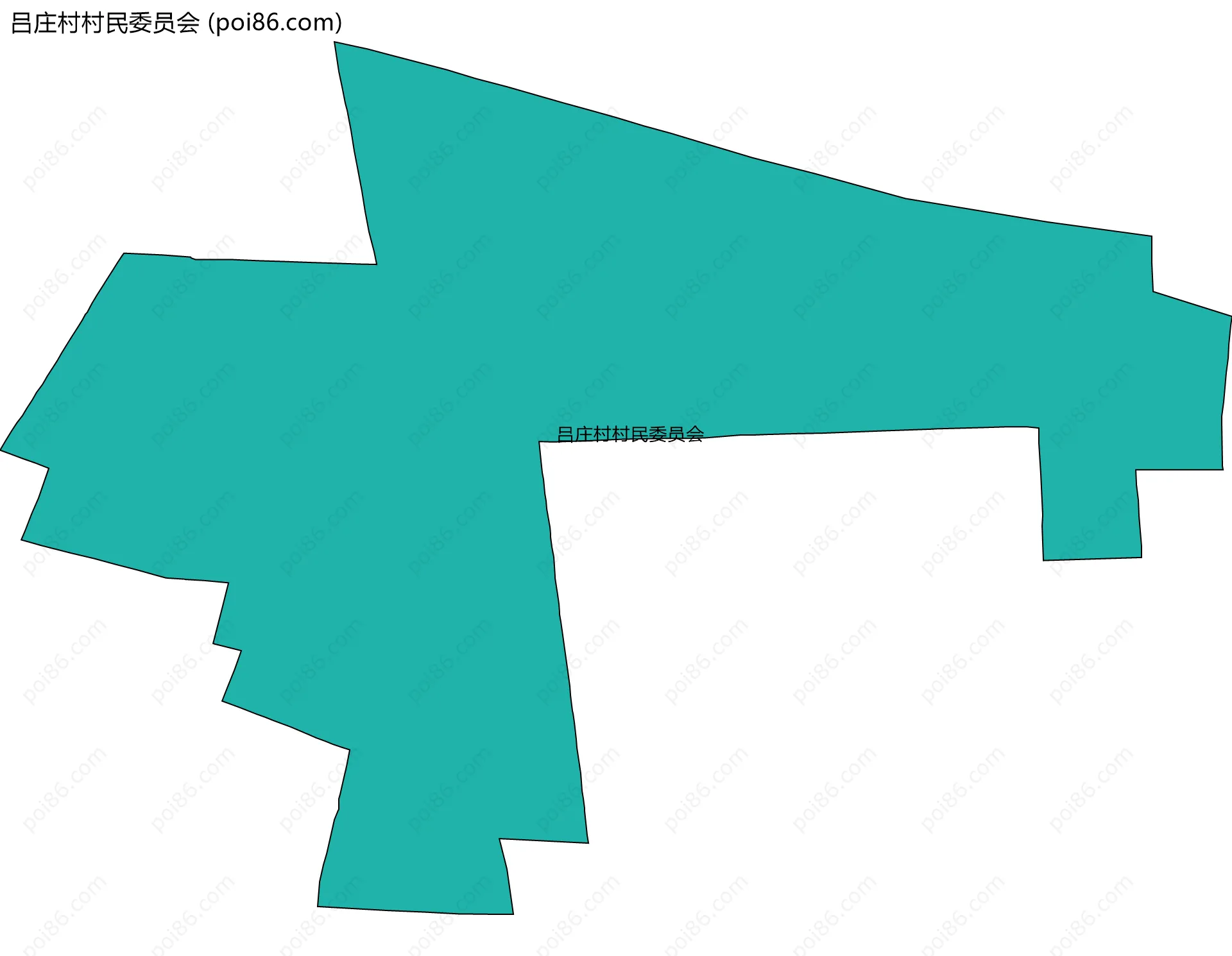 吕庄村村民委员会边界地图