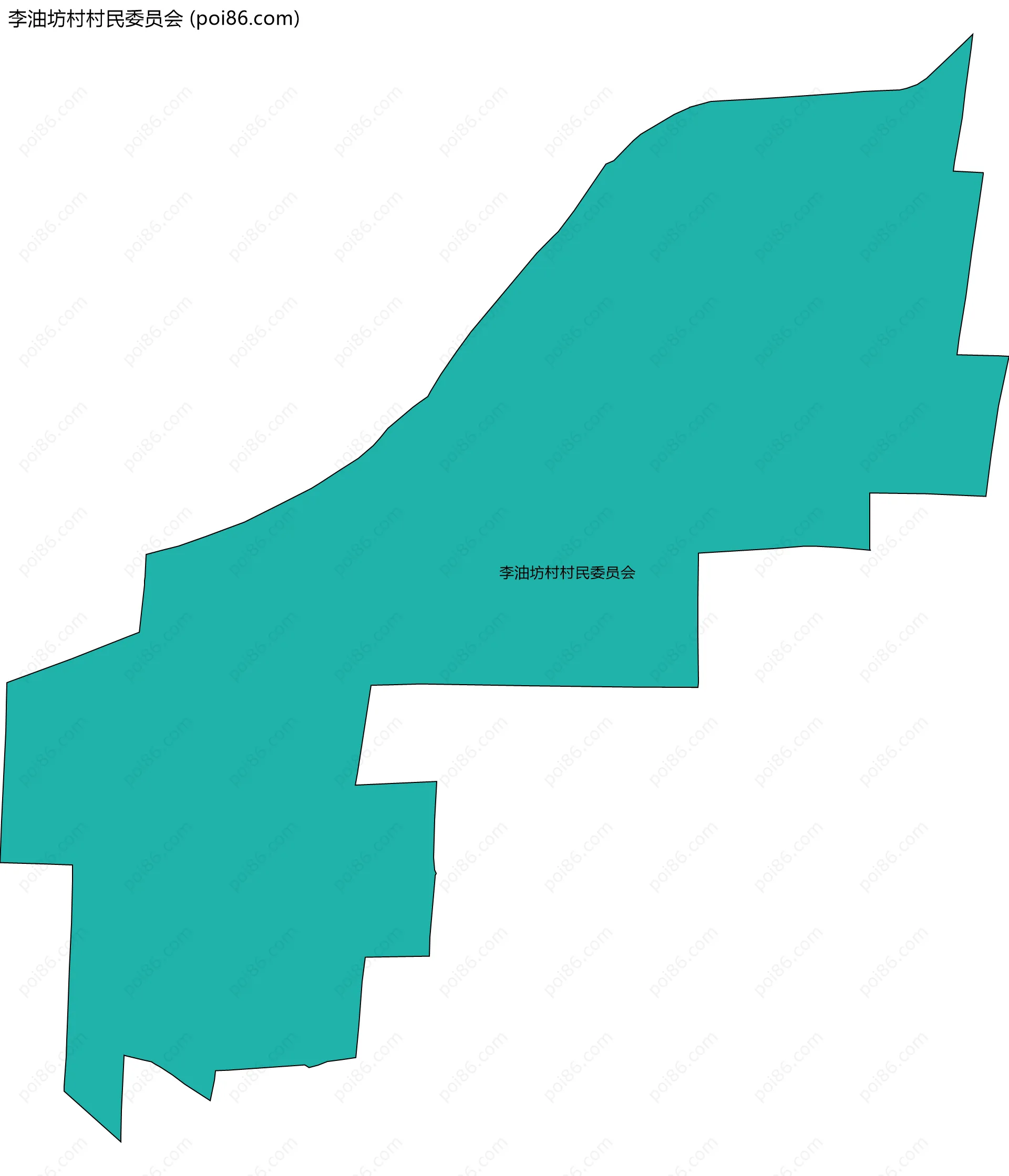 李油坊村村民委员会边界地图