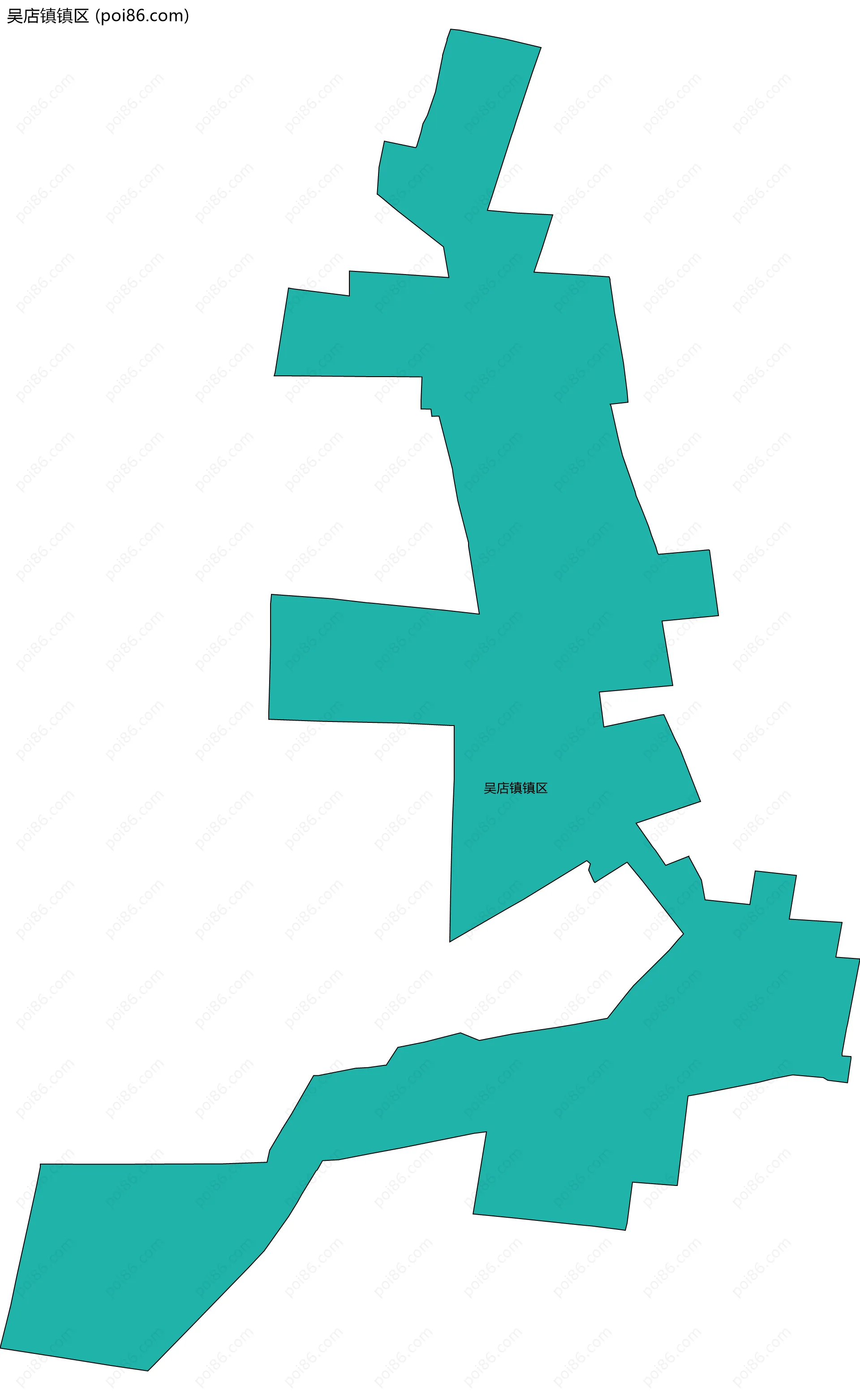 吴店镇镇区边界地图