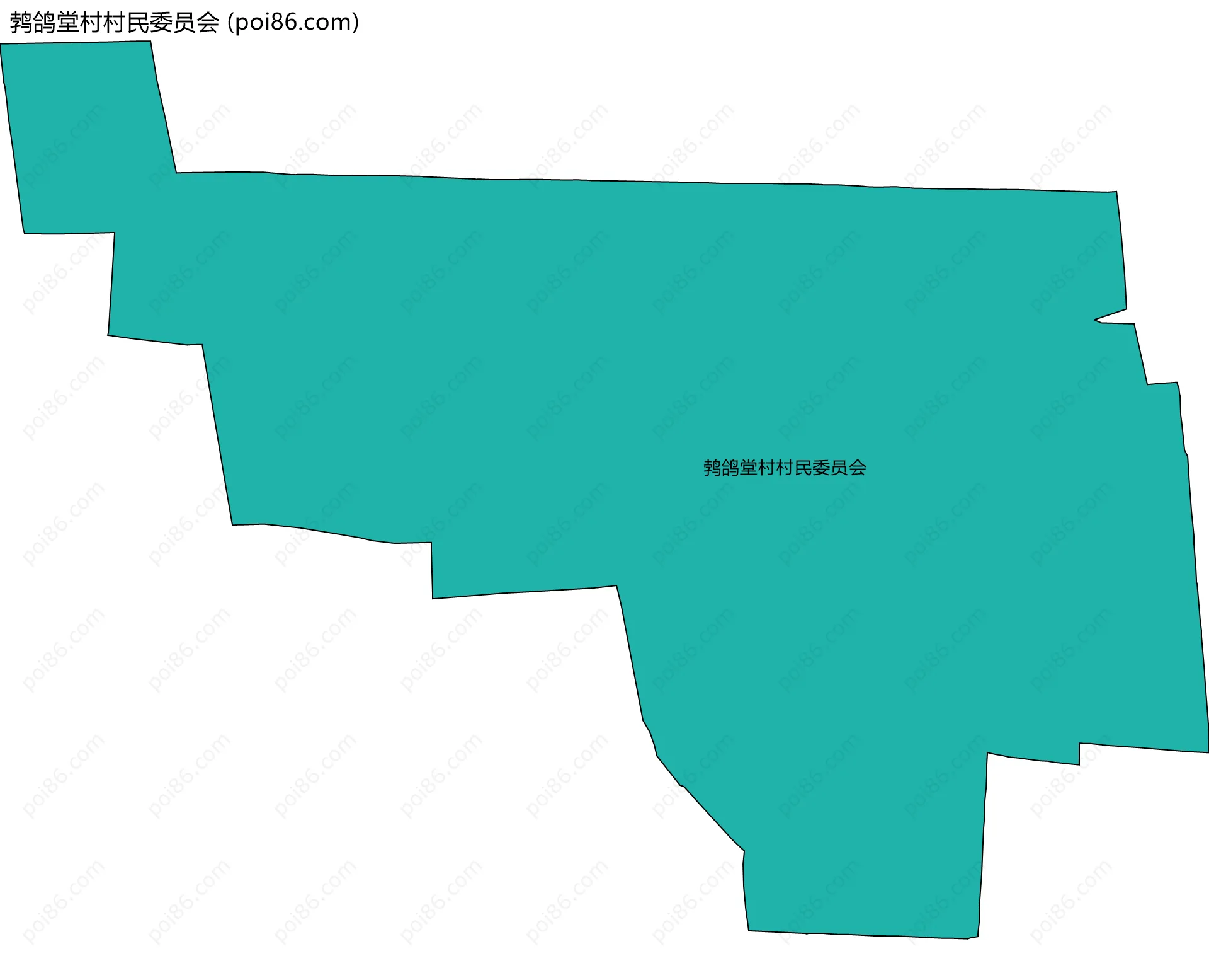鹁鸽堂村村民委员会边界地图