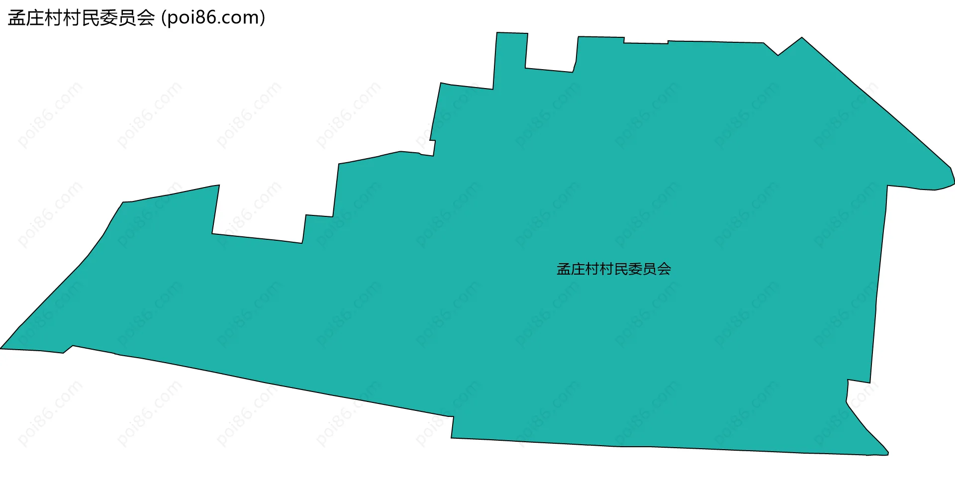 孟庄村村民委员会边界地图