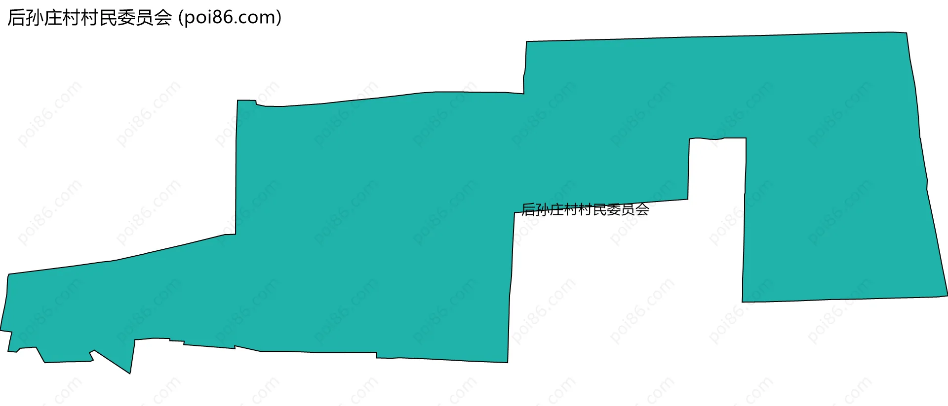 后孙庄村村民委员会边界地图