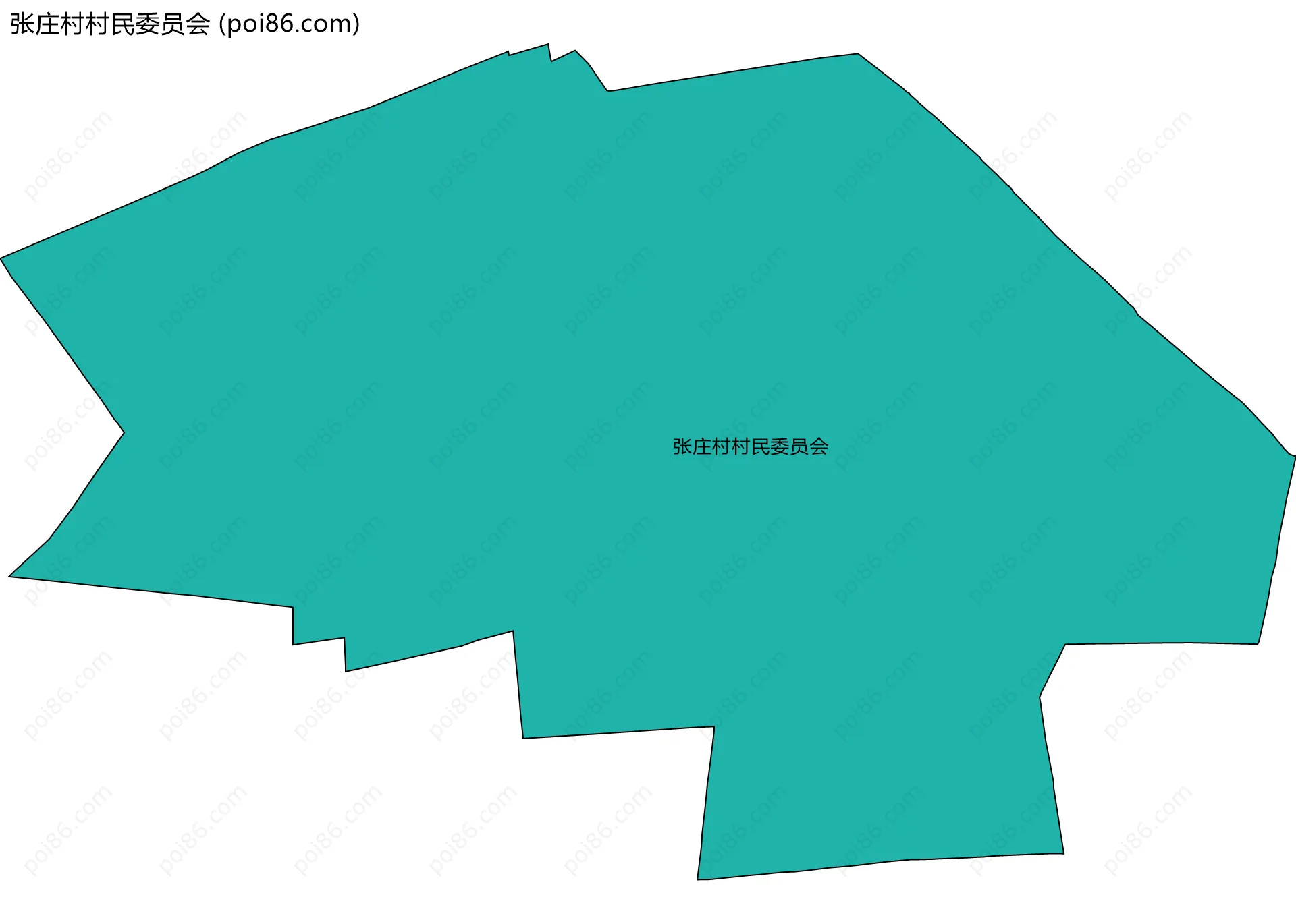 张庄村村民委员会边界地图
