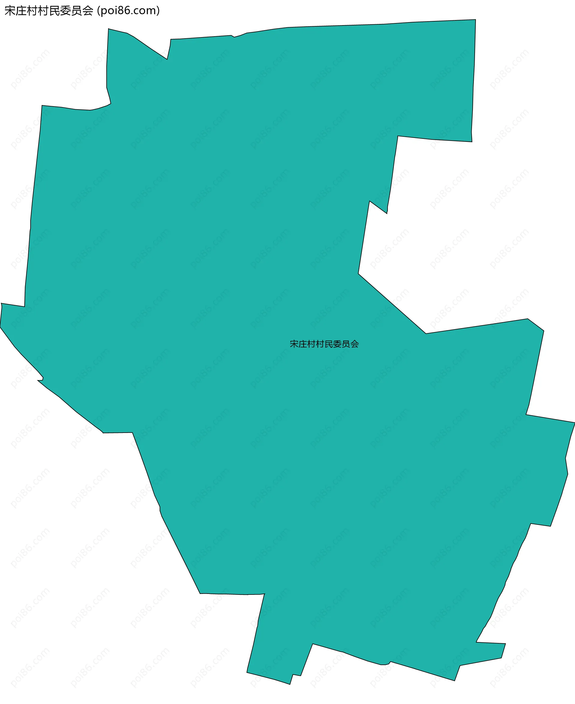 宋庄村村民委员会边界地图