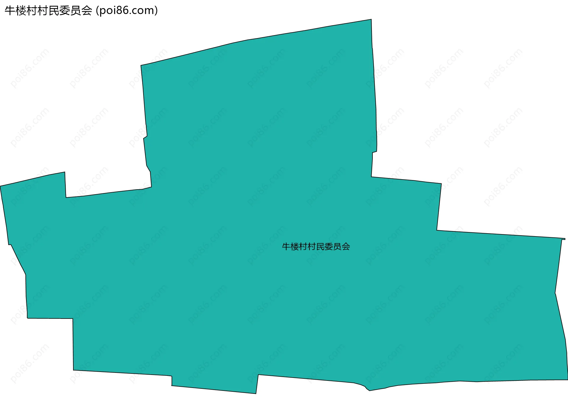牛楼村村民委员会边界地图