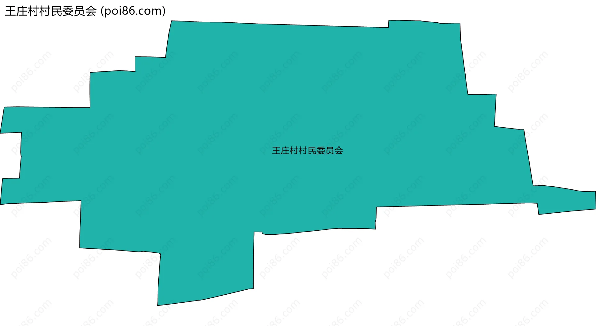 王庄村村民委员会边界地图