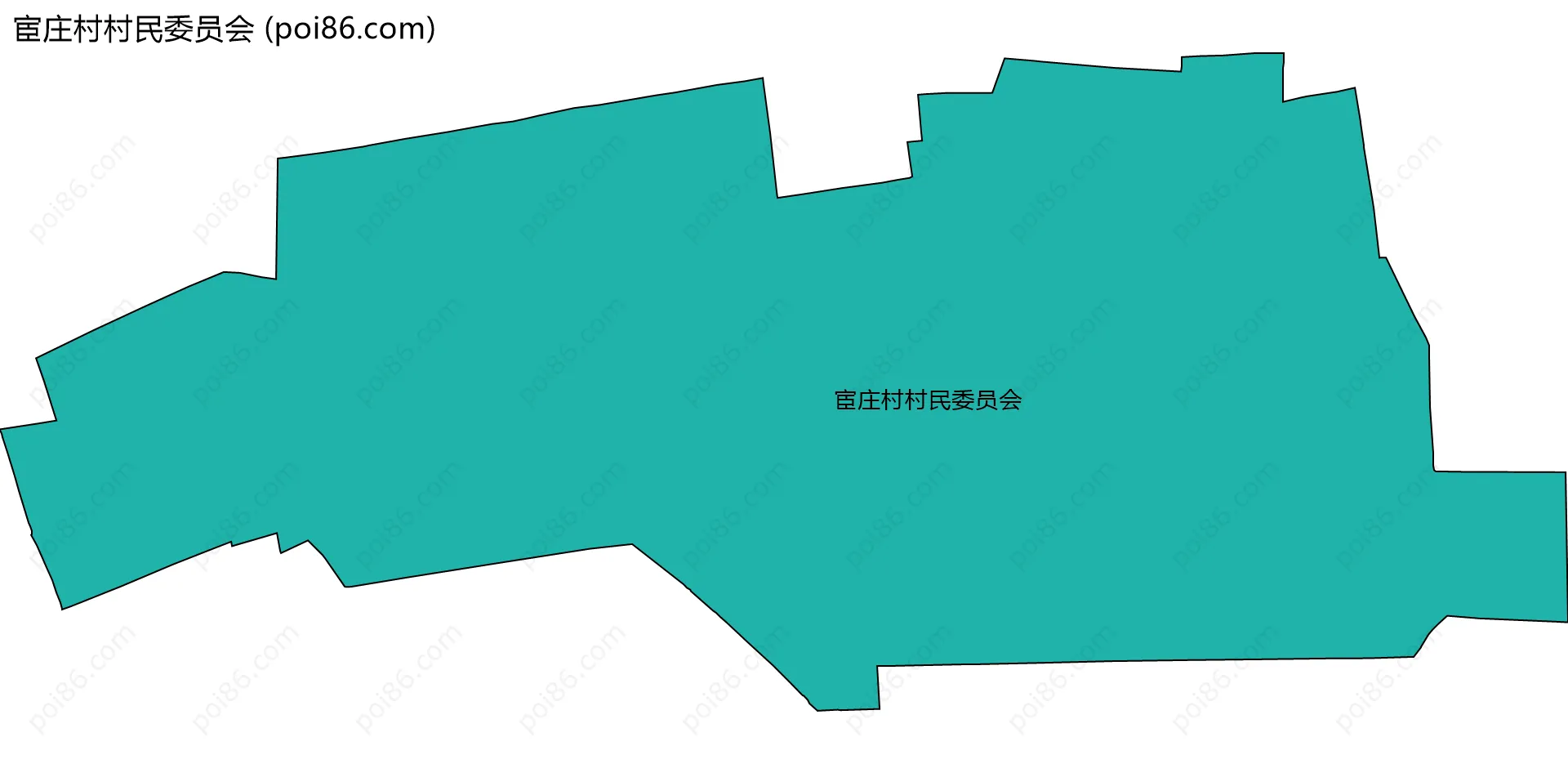 宦庄村村民委员会边界地图