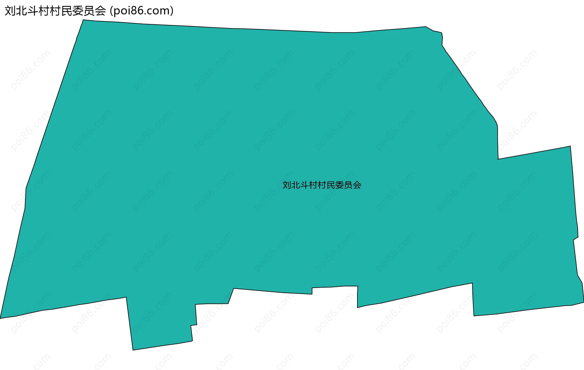 刘北斗村村民委员会边界地图