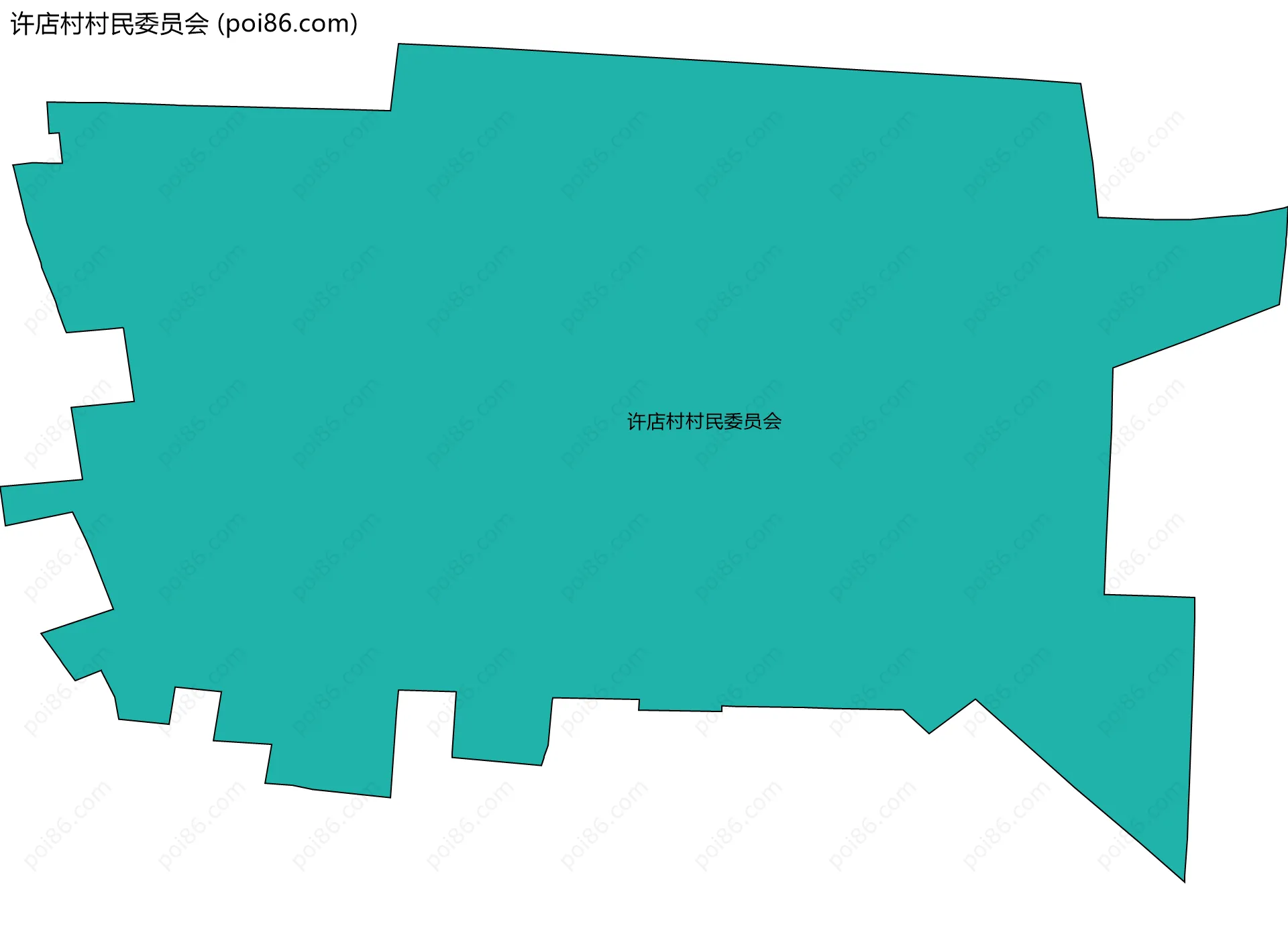 许店村村民委员会边界地图
