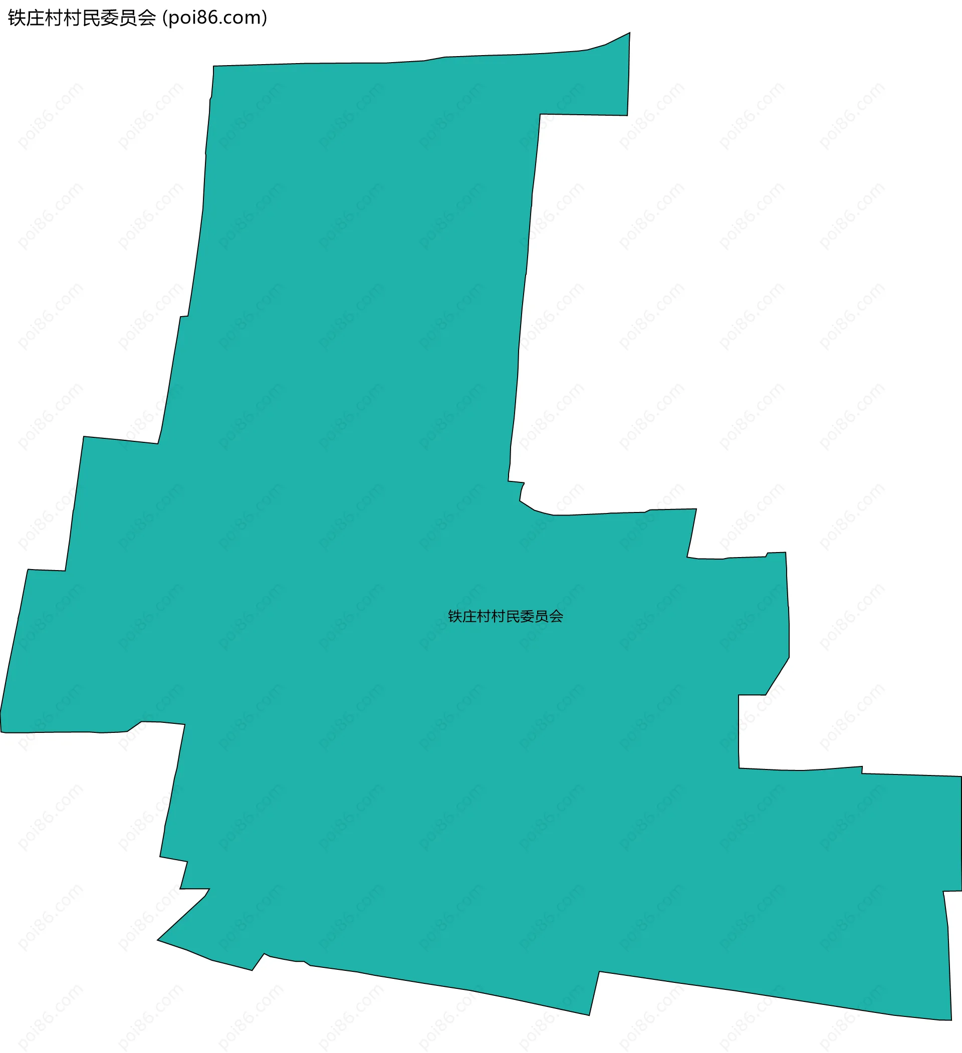 铁庄村村民委员会边界地图