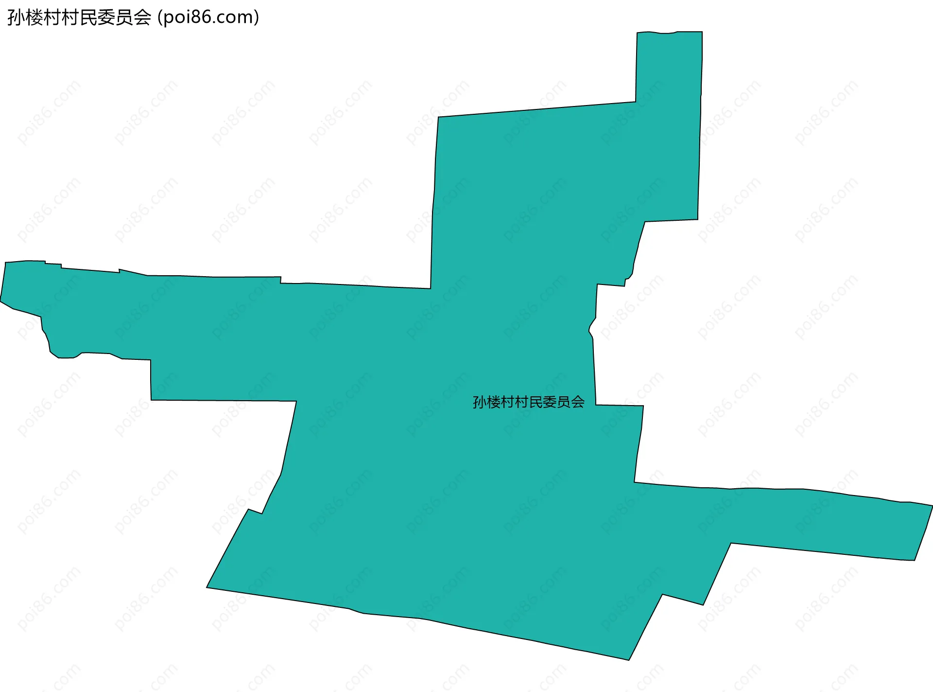 孙楼村村民委员会边界地图