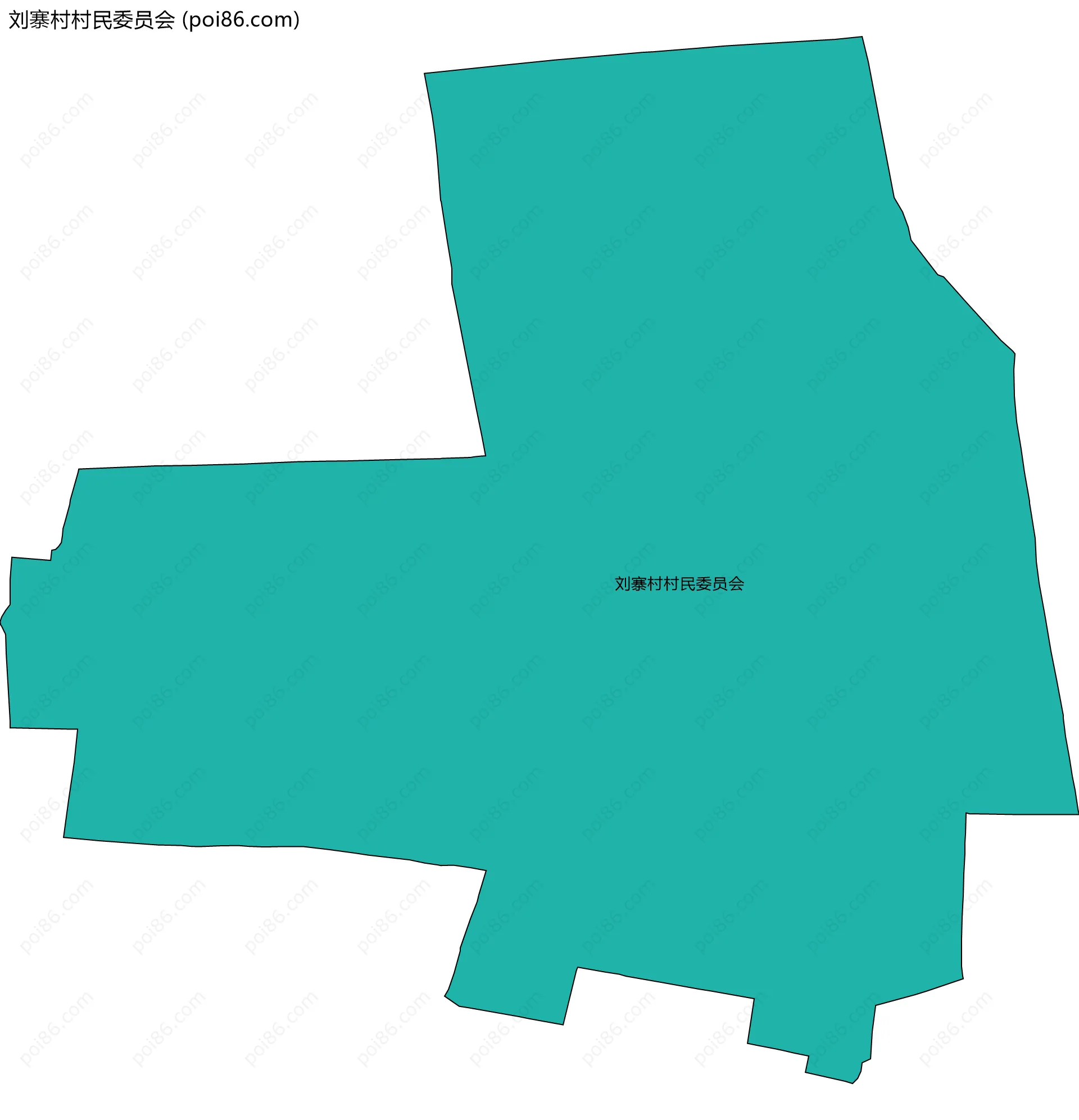 刘寨村村民委员会边界地图