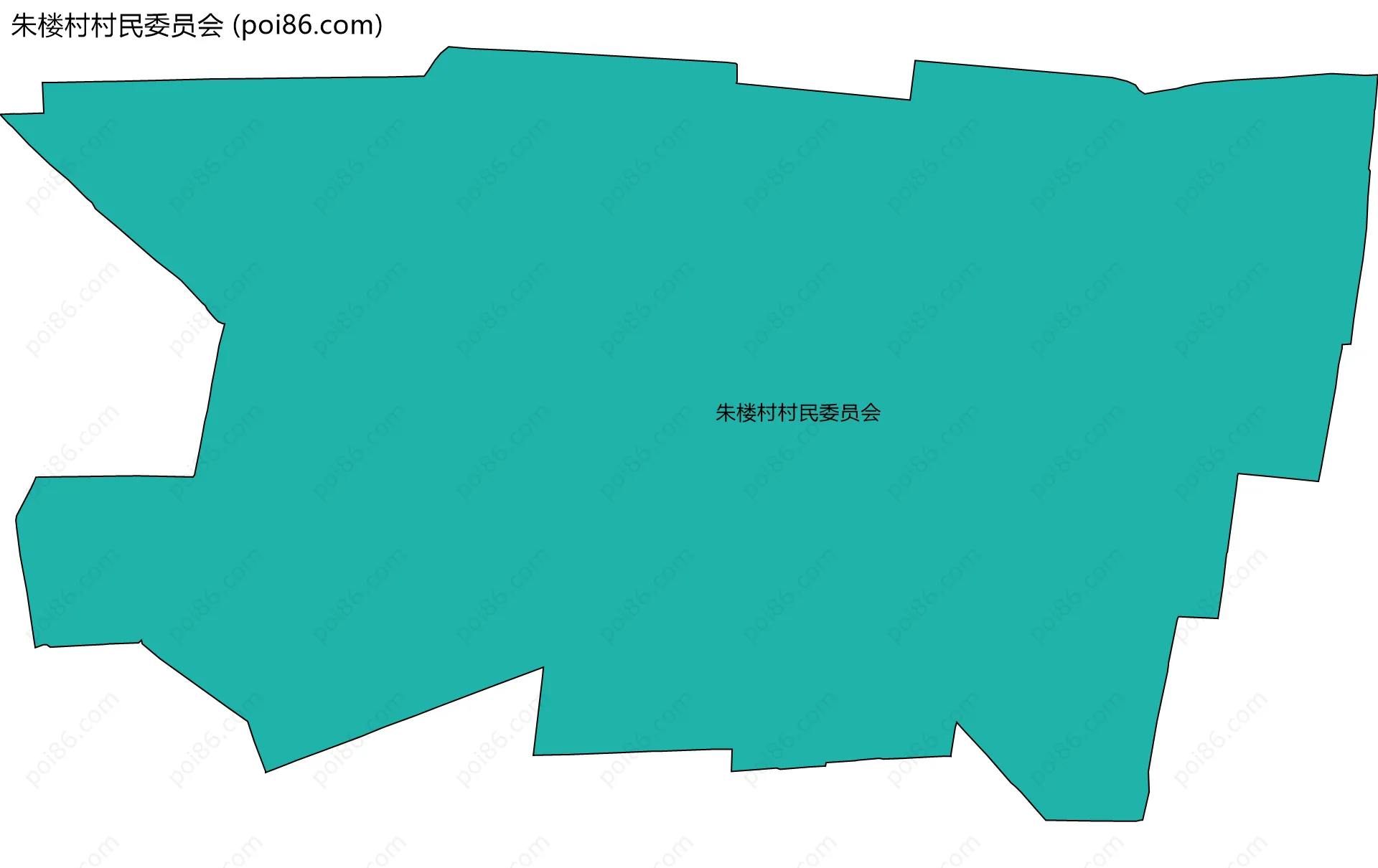 朱楼村村民委员会边界地图