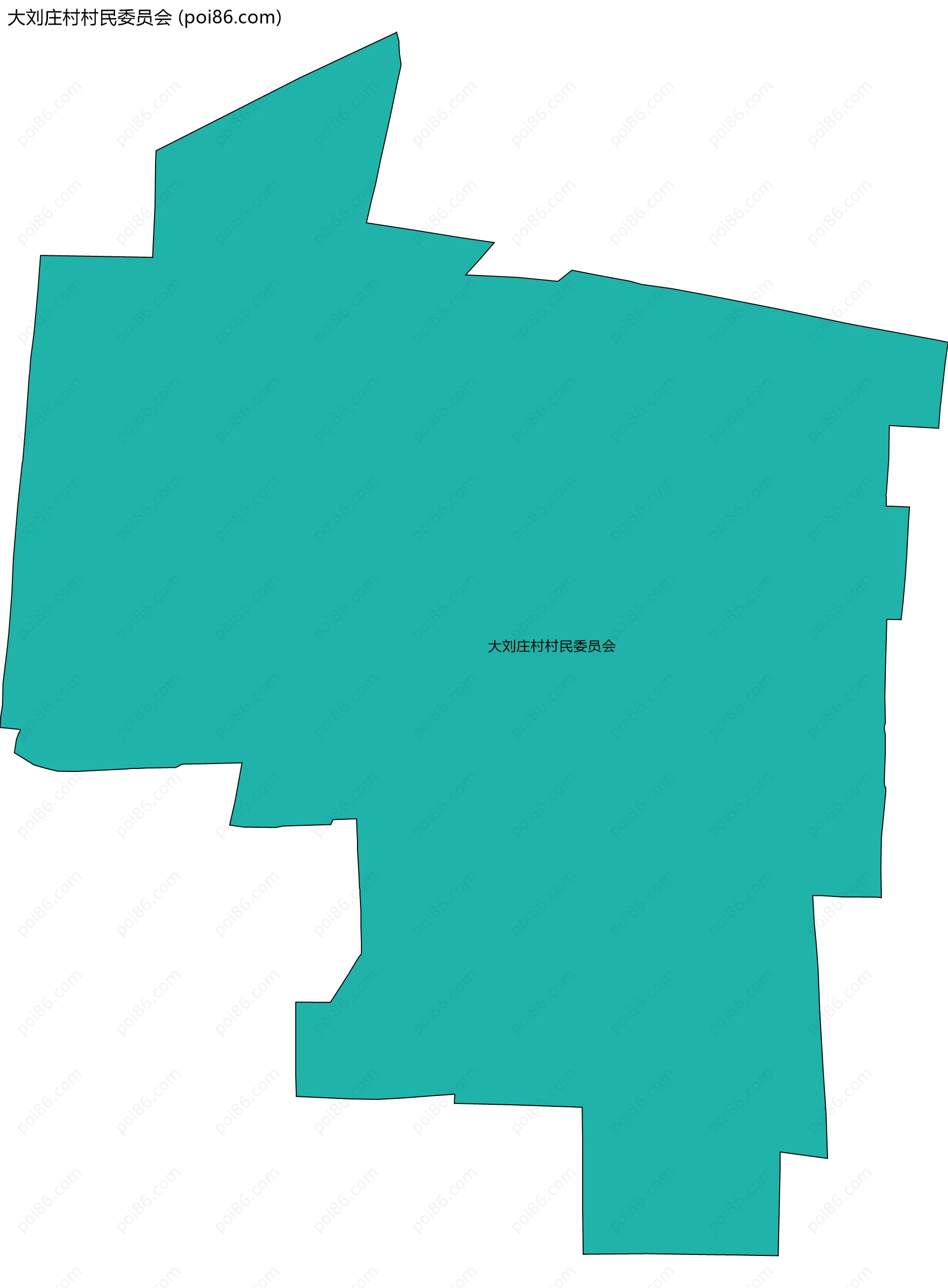 大刘庄村村民委员会边界地图