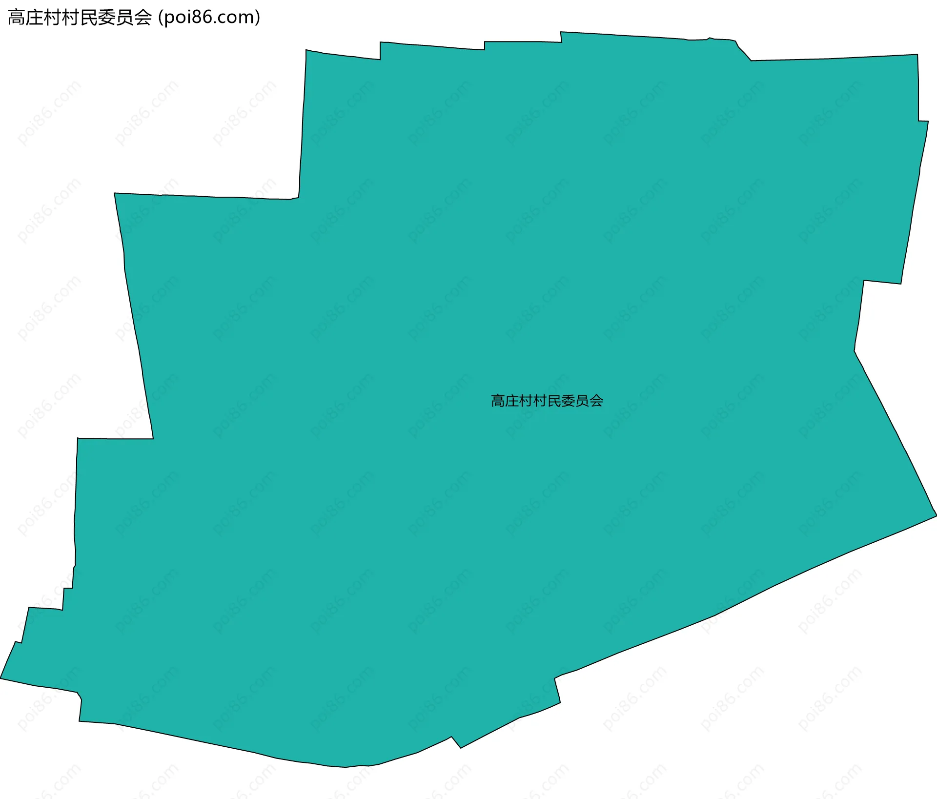 高庄村村民委员会边界地图
