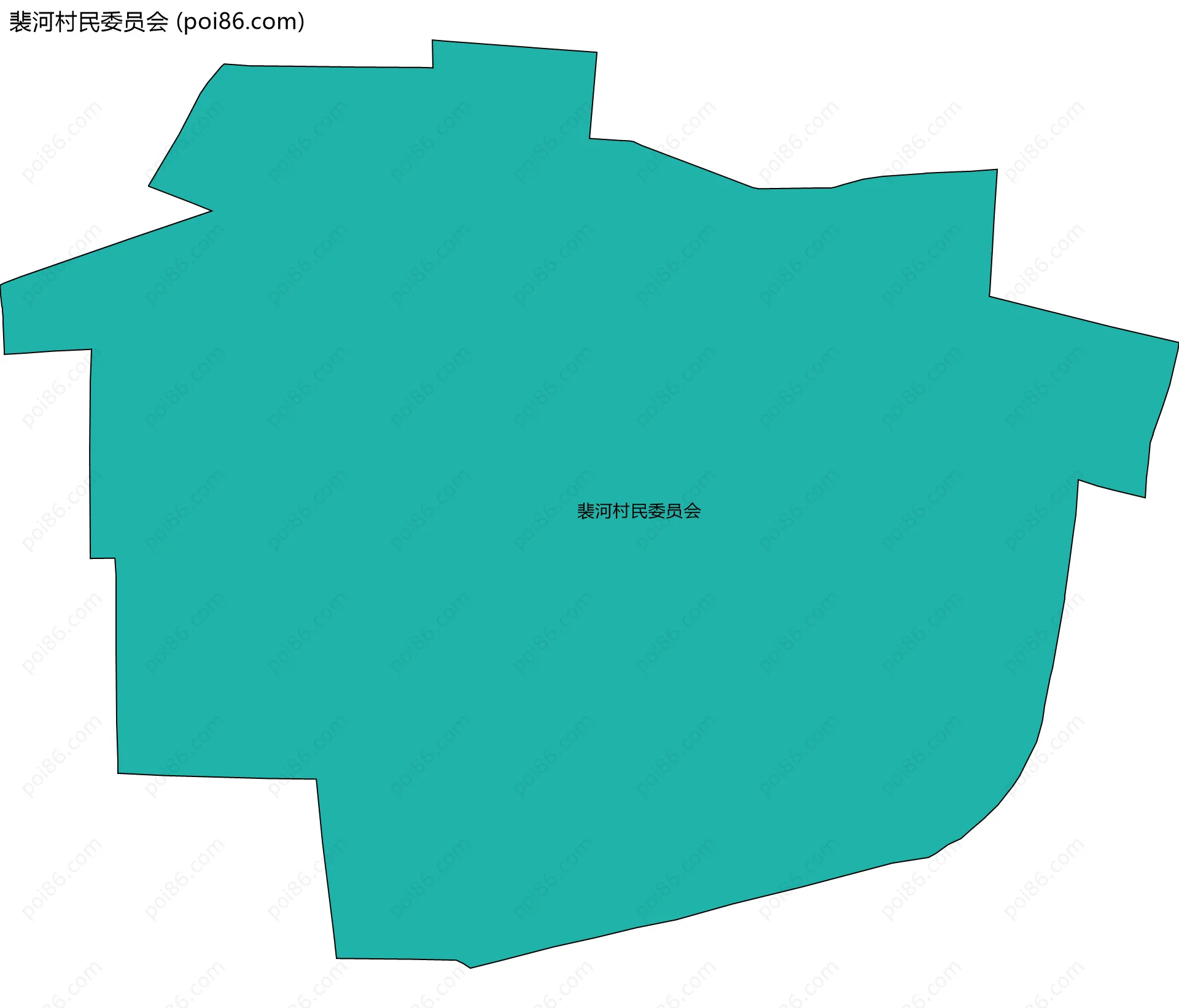 裴河村民委员会边界地图