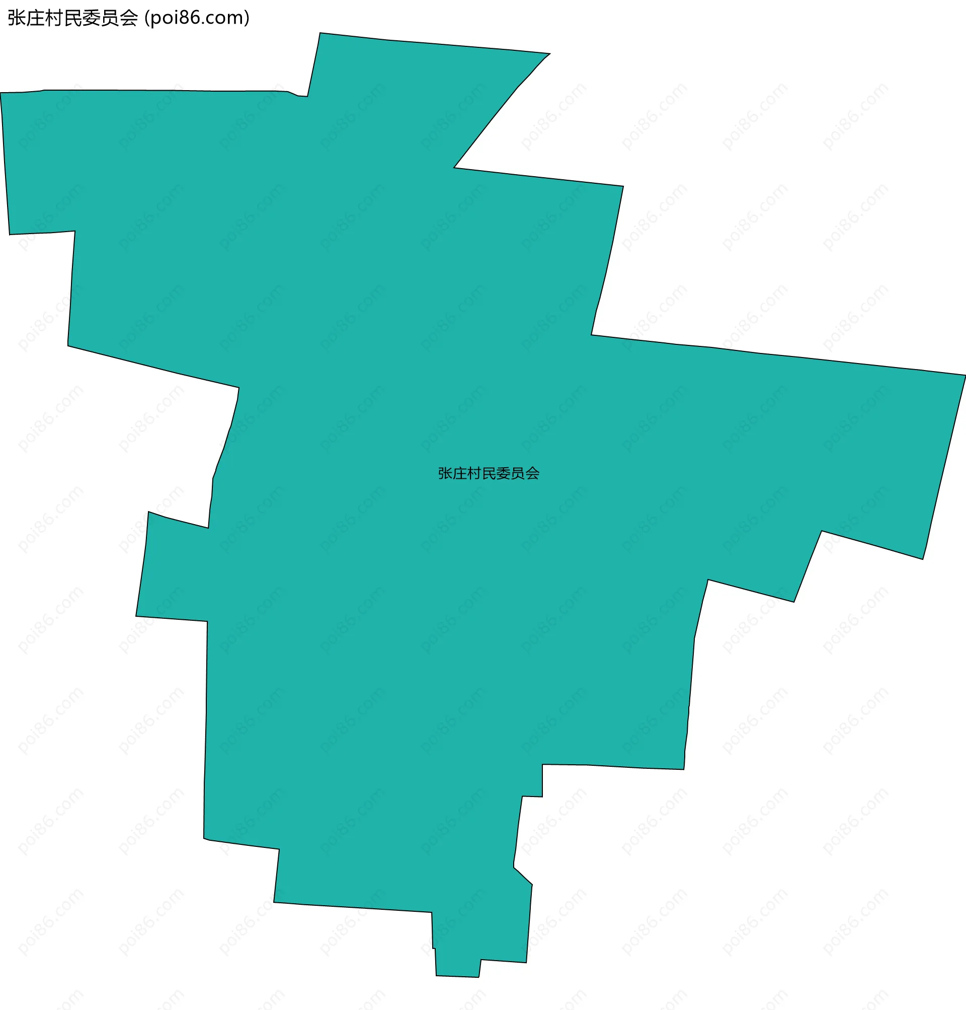 张庄村民委员会边界地图