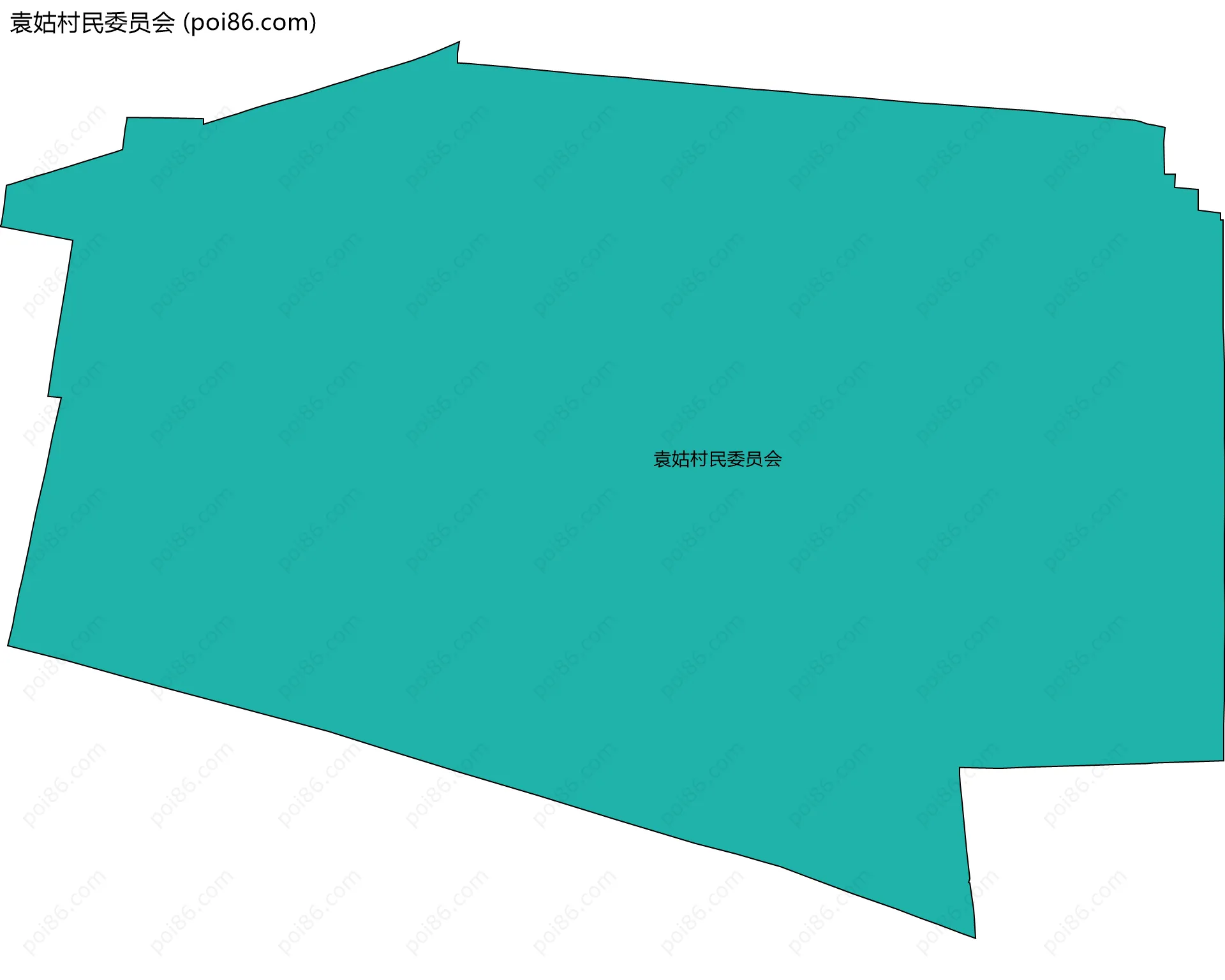 袁姑村民委员会边界地图