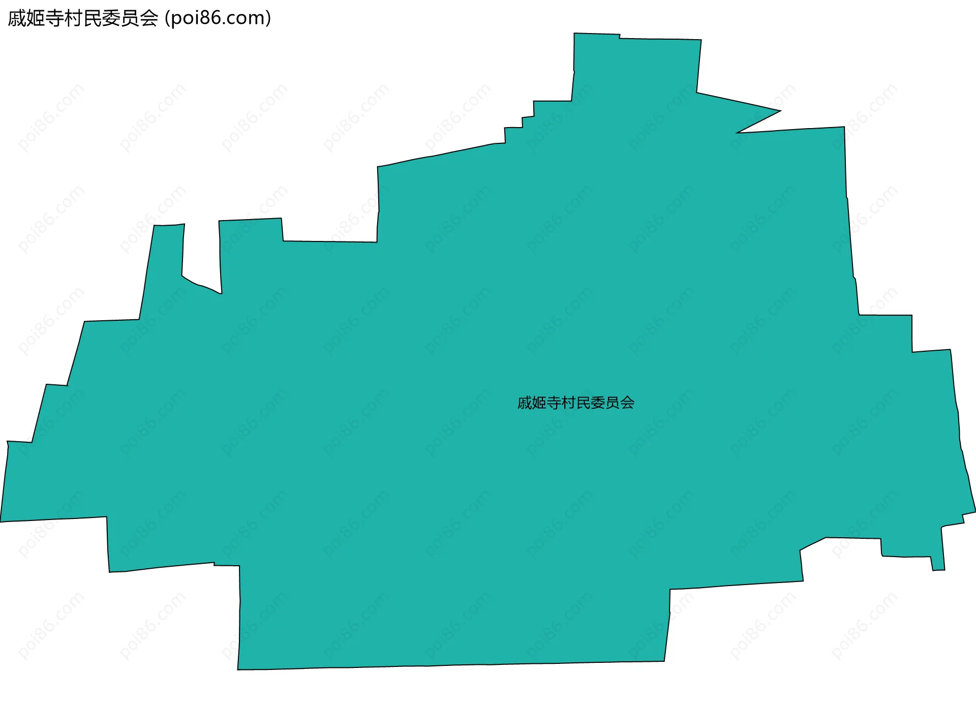 戚姬寺村民委员会边界地图