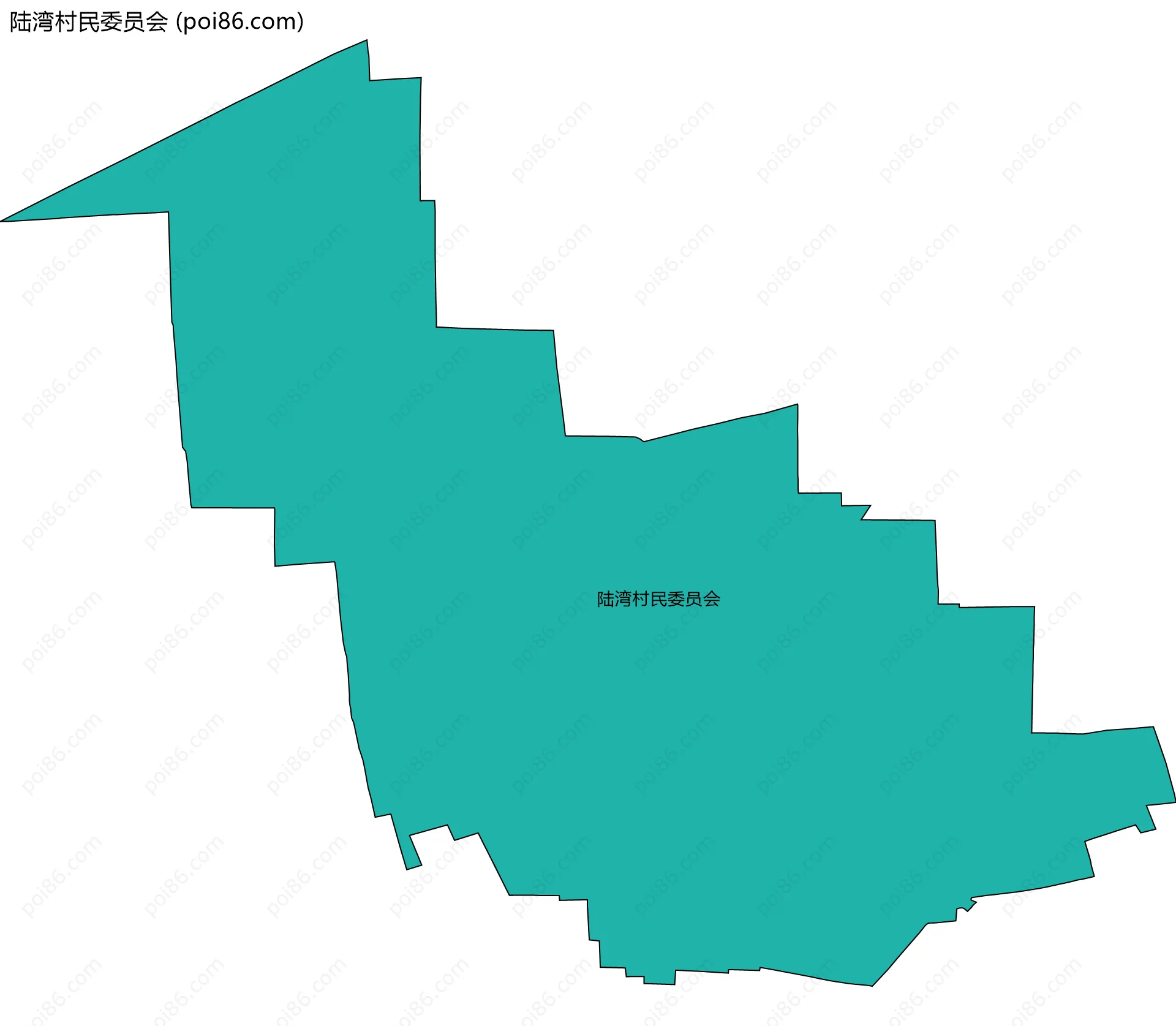 陆湾村民委员会边界地图