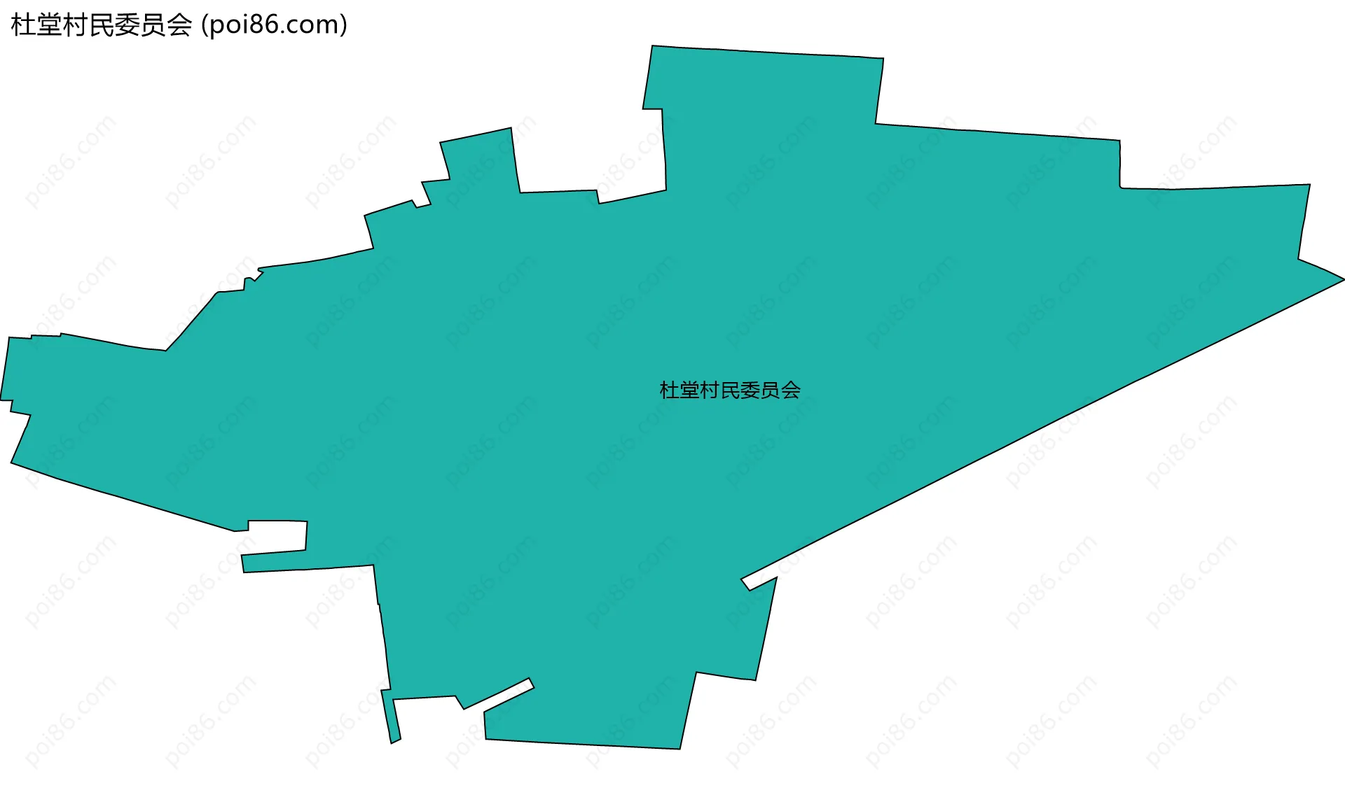 杜堂村民委员会边界地图