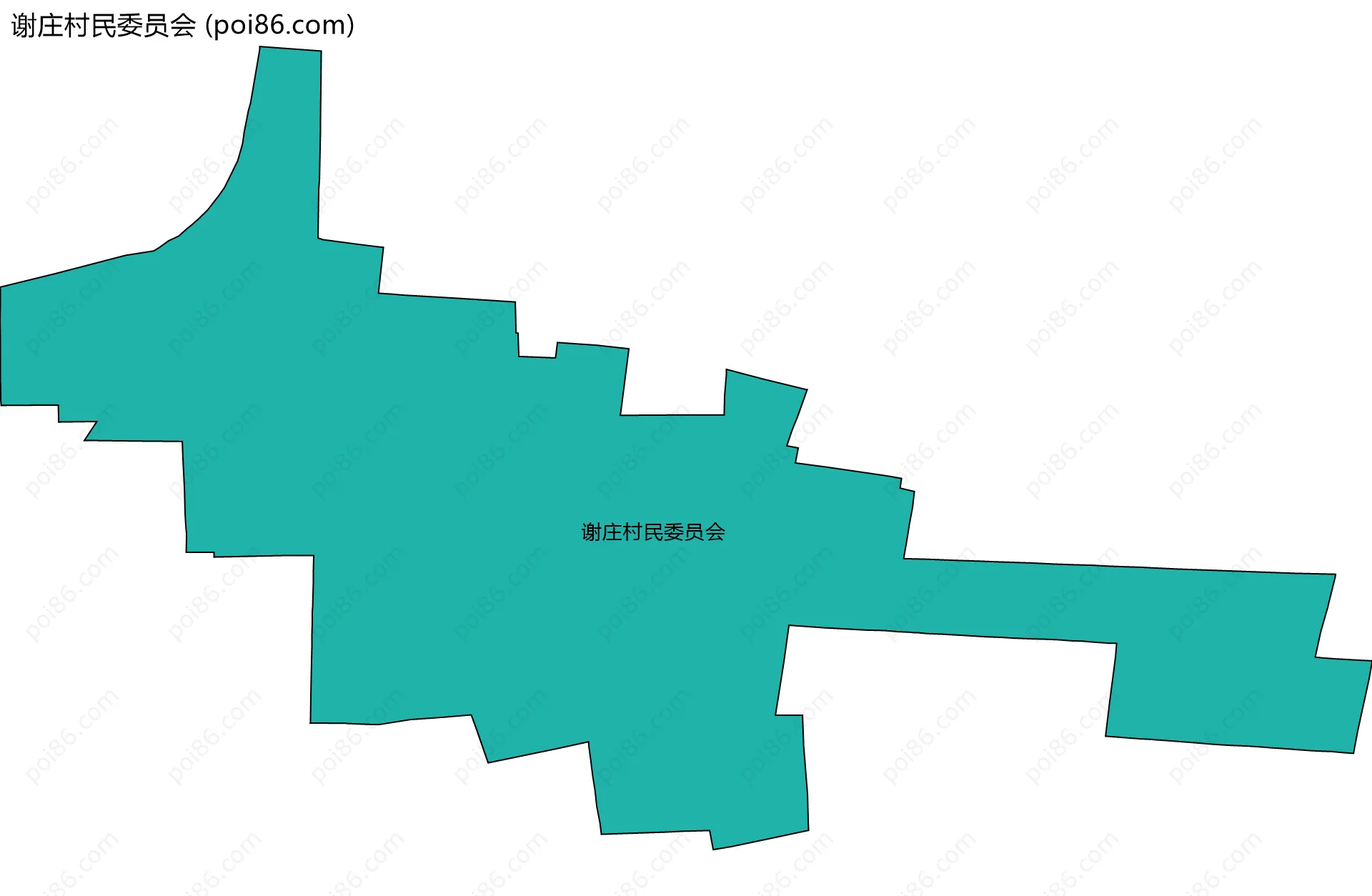 谢庄村民委员会边界地图