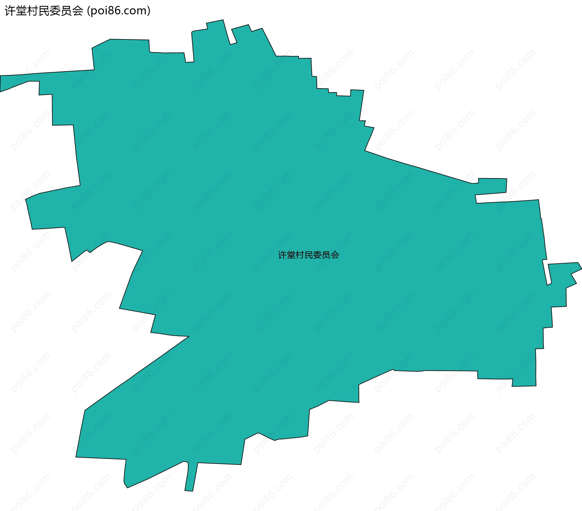 许堂村民委员会边界地图